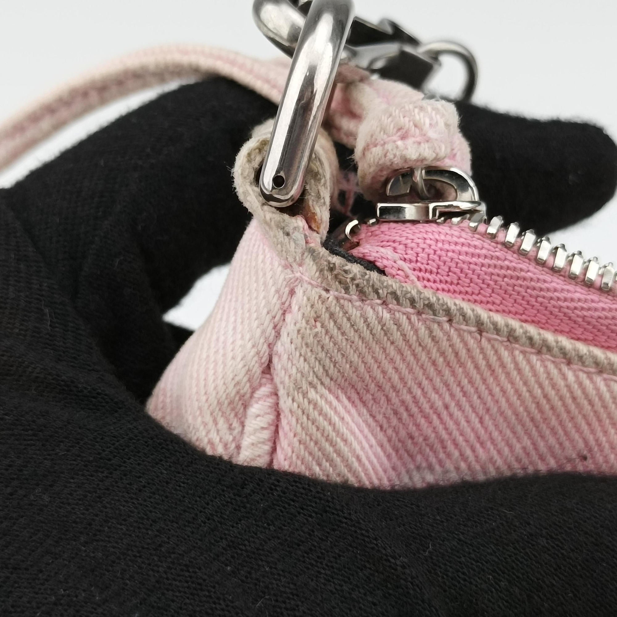 Pre-owned Balenciaga Le Cagole Pink Denim  shoulderbag | stylenewstar