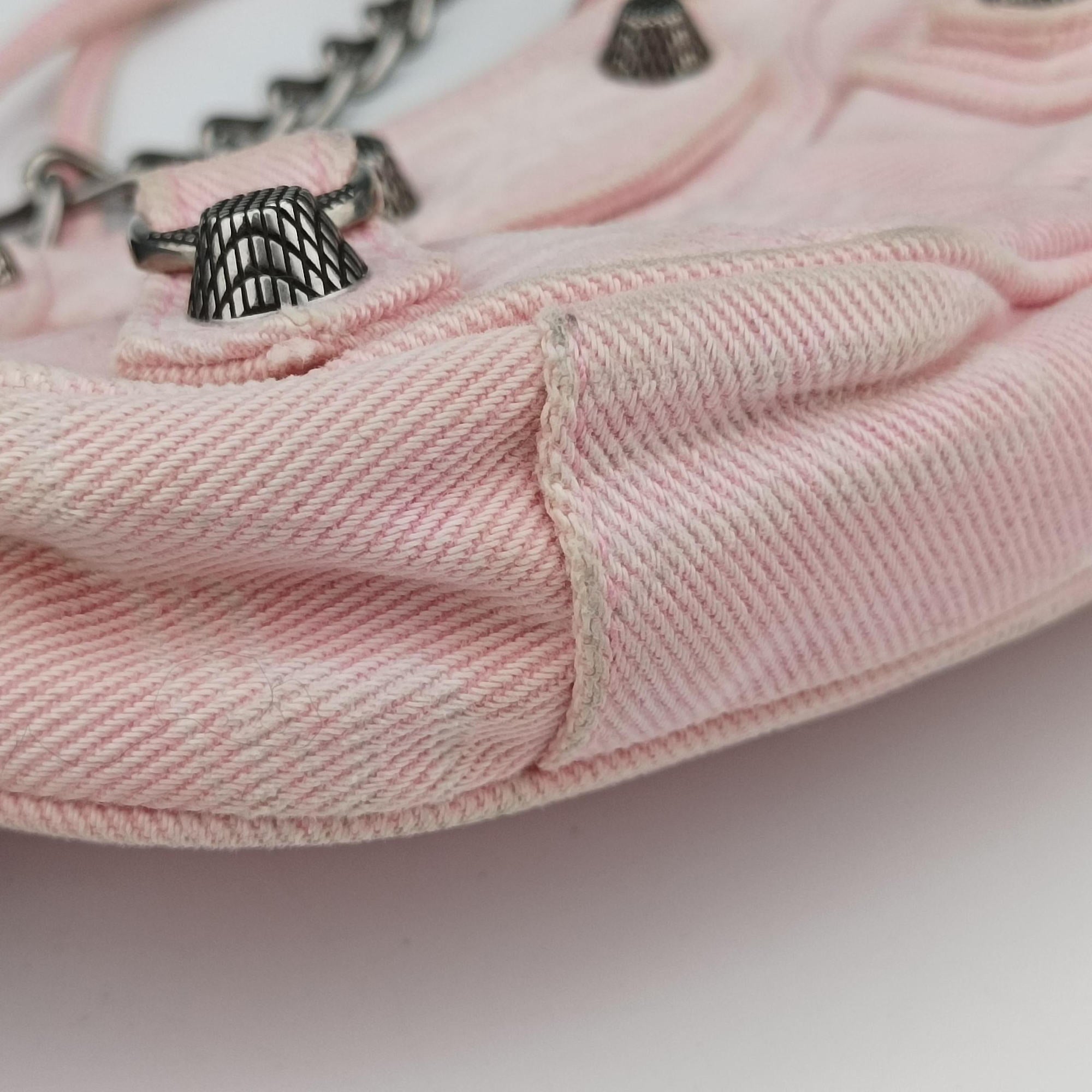 Pre-owned Balenciaga Le Cagole Pink Denim  shoulderbag | stylenewstar