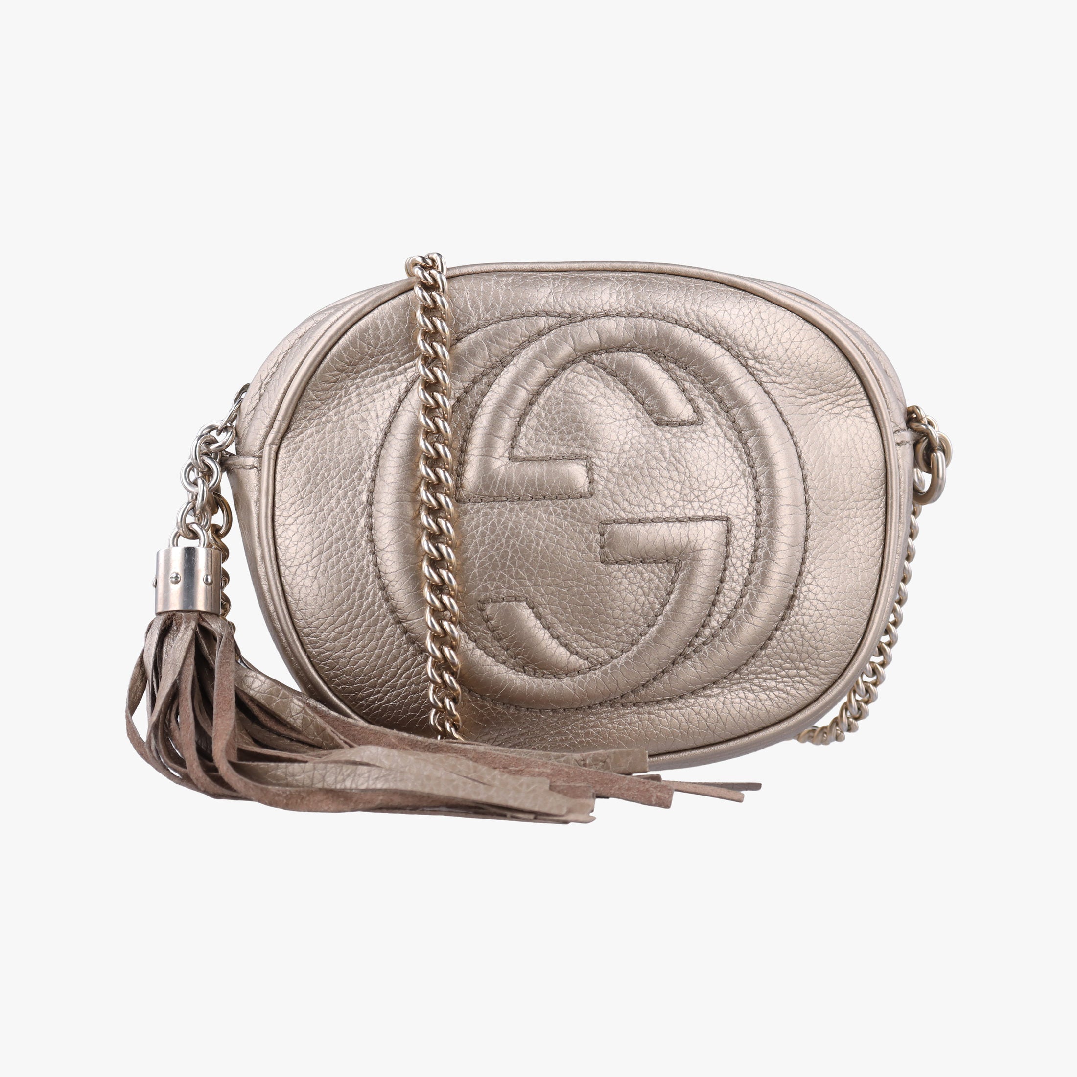 Pre-owned Gucci Soho Golden Leather 353965 shoulderbag | stylenewstar