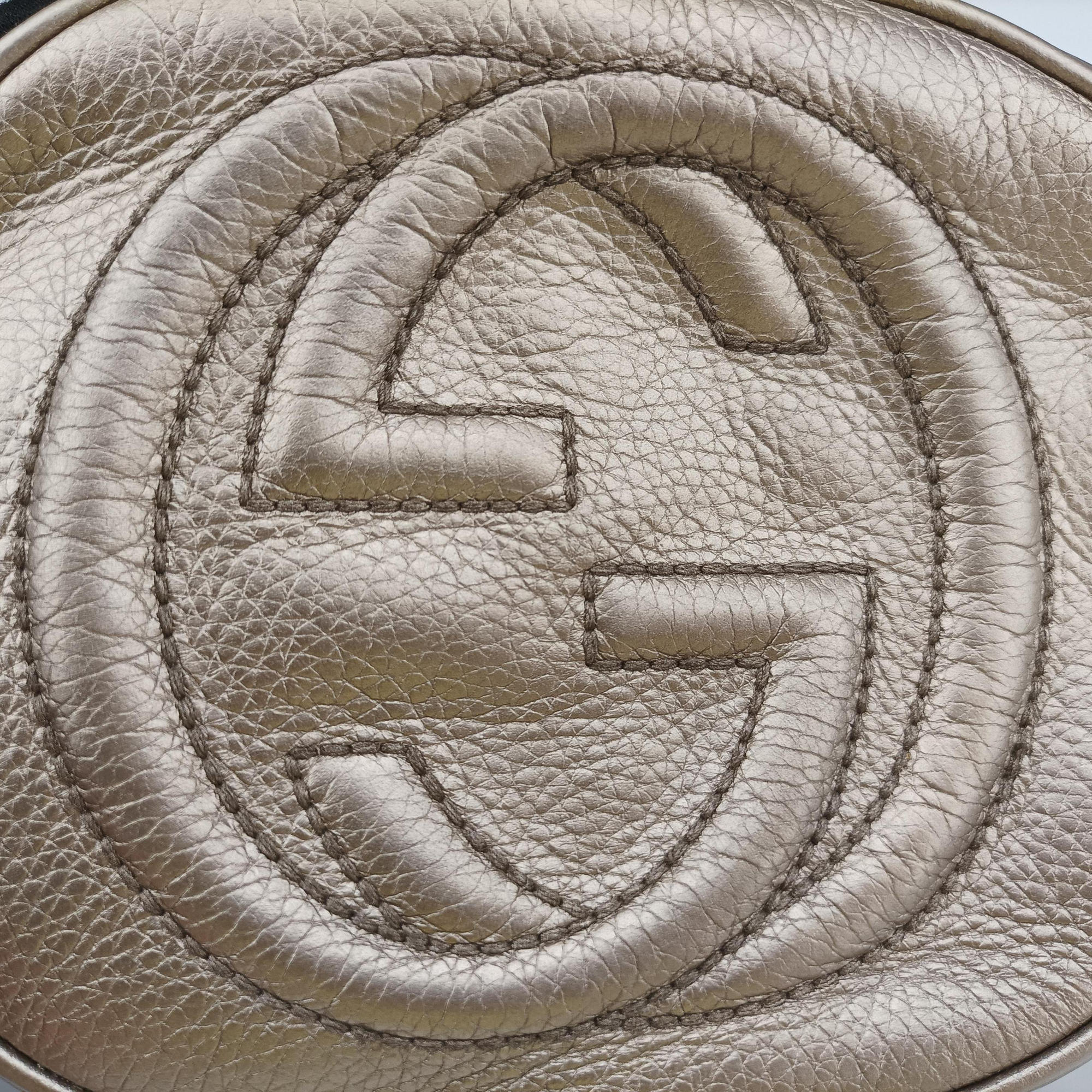 Pre-owned Gucci Soho Golden Leather 353965 shoulderbag | stylenewstar