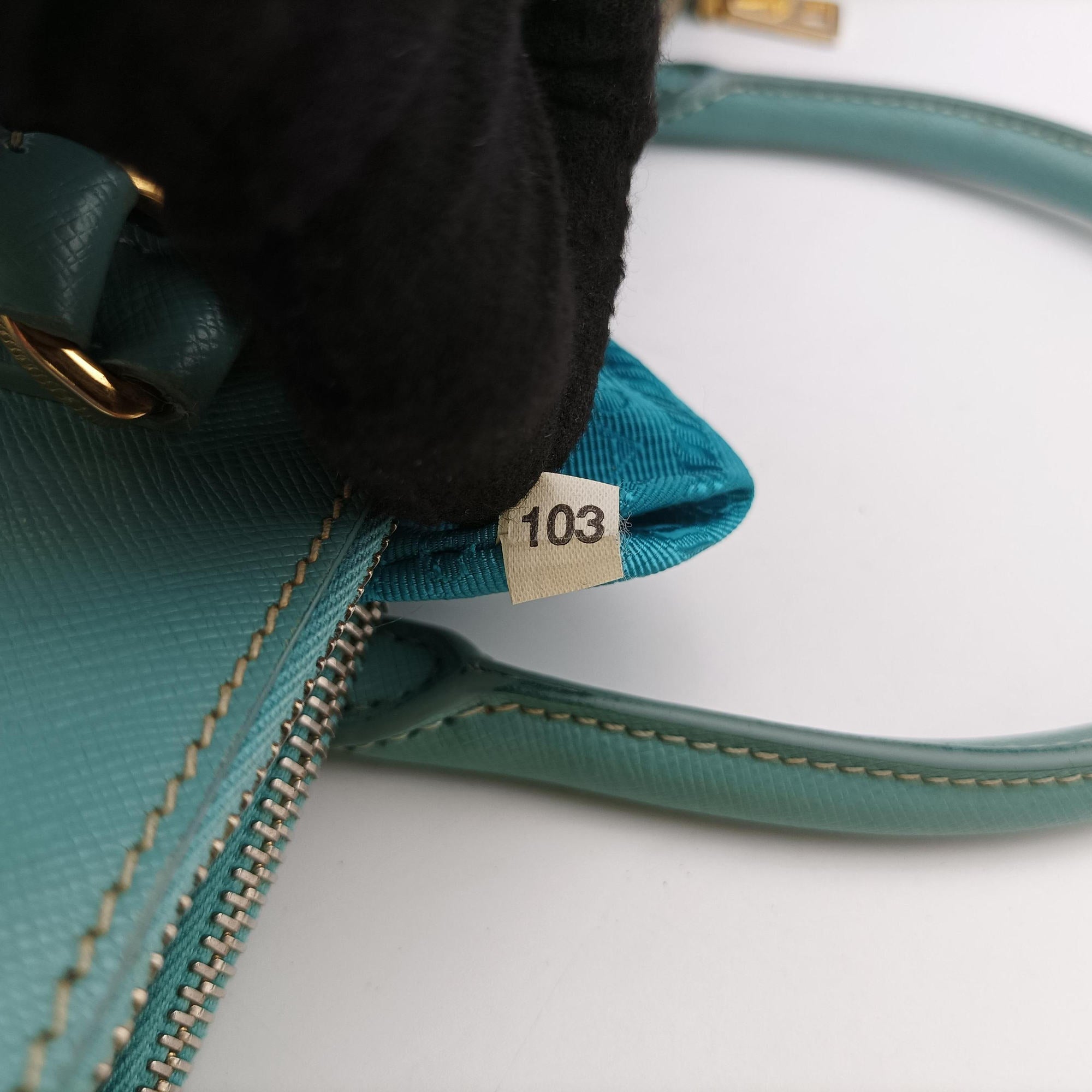 Pre-owned Prada Galleria Blue SAFFIANO Leather BN1801 shoulderbag | stylenewstar