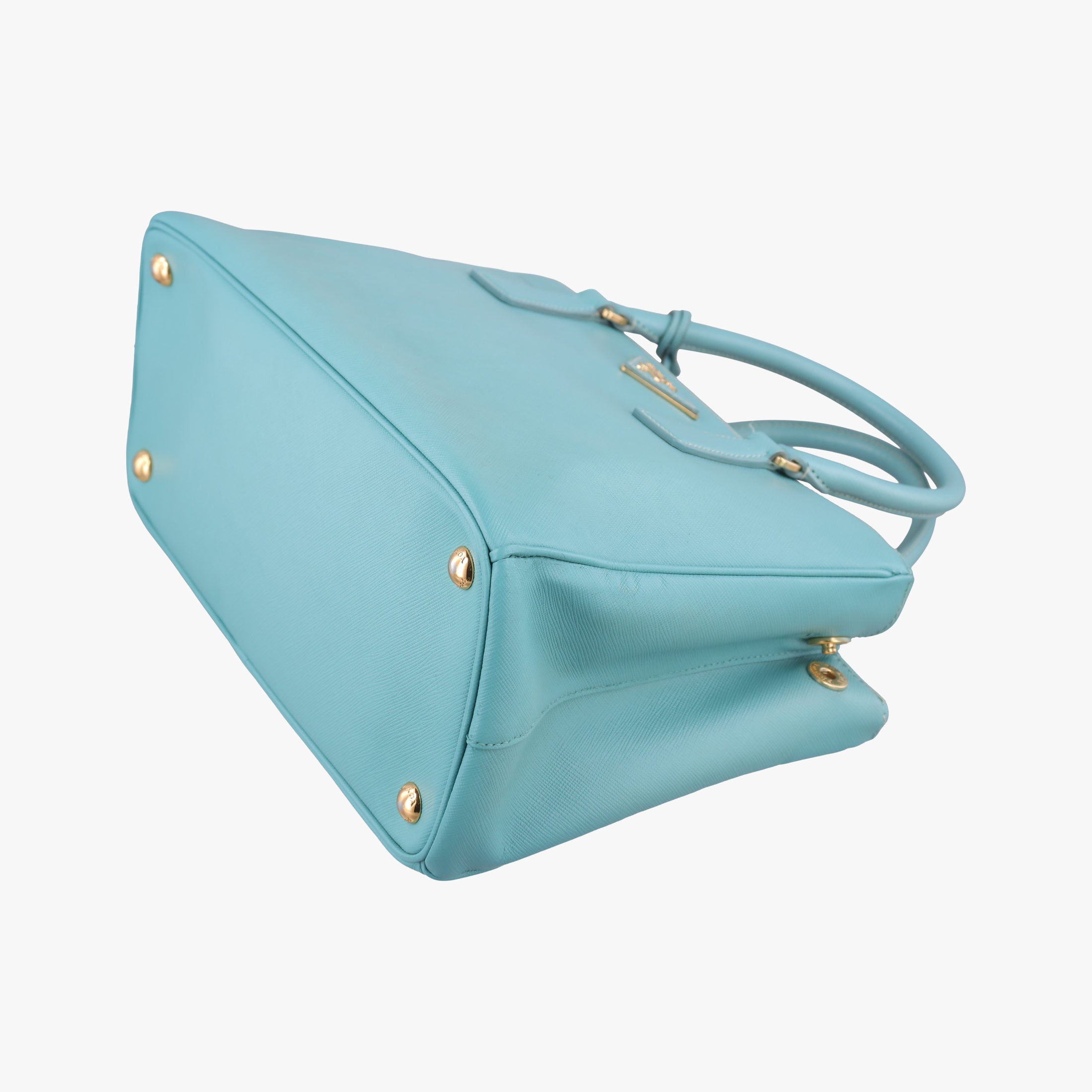 Pre-owned Prada Galleria Blue SAFFIANO Leather BN1801 shoulderbag | stylenewstar