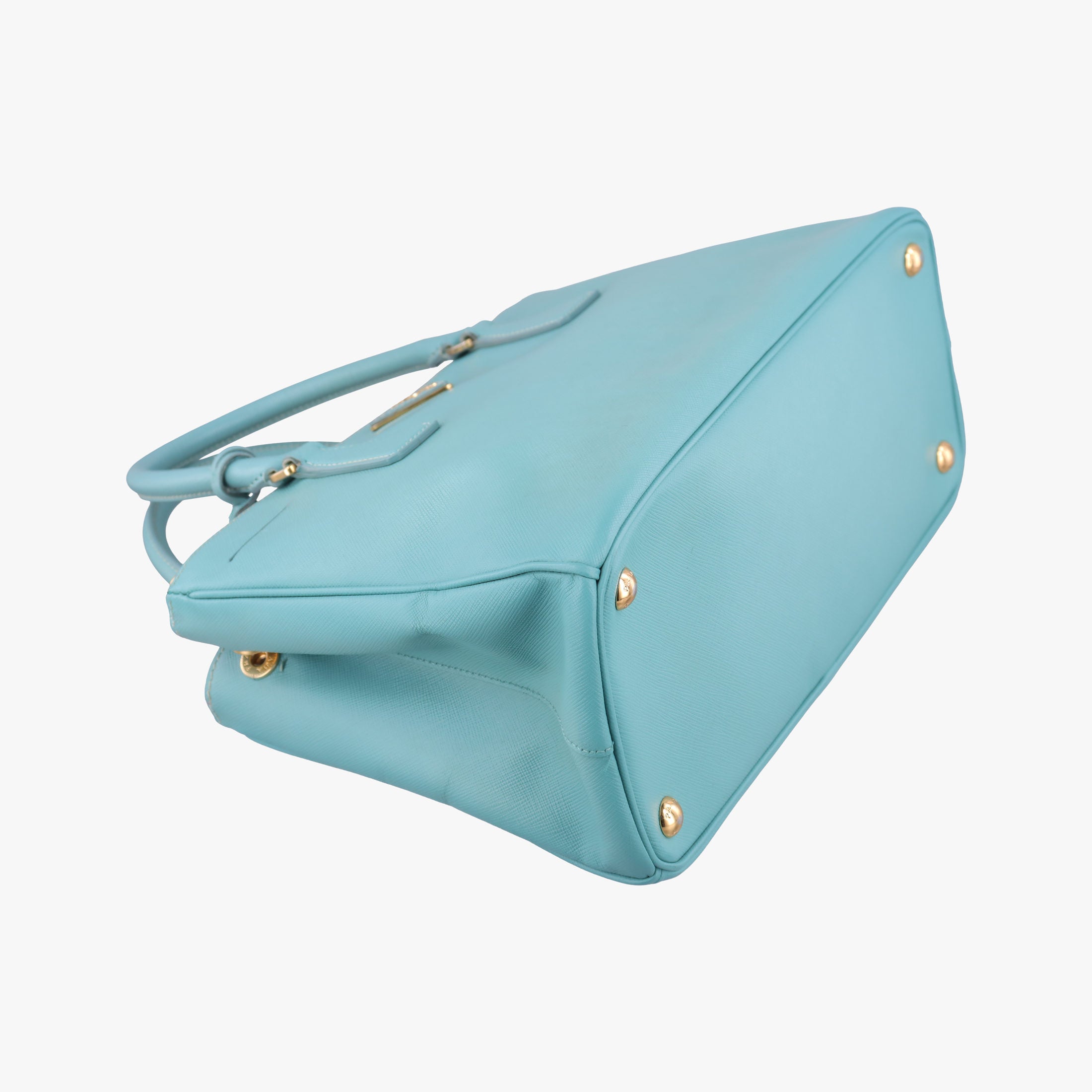 Pre-owned Prada Galleria Blue SAFFIANO Leather BN1801 shoulderbag | stylenewstar