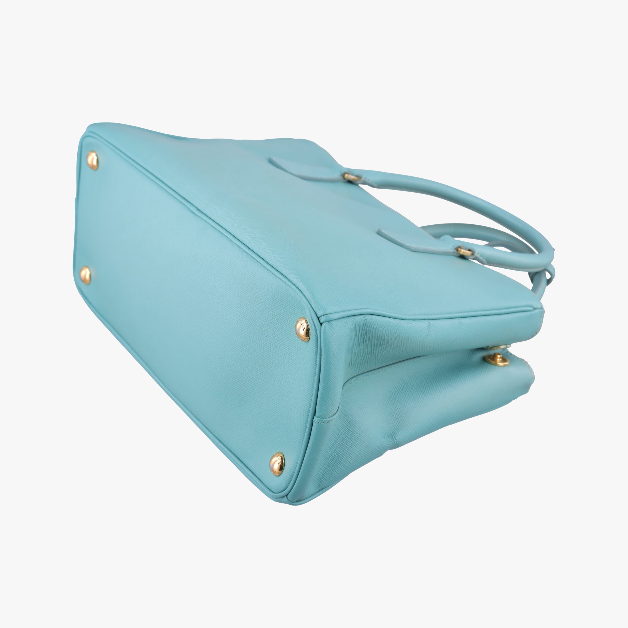 Pre-owned Prada Galleria Blue SAFFIANO Leather BN1801 shoulderbag | stylenewstar
