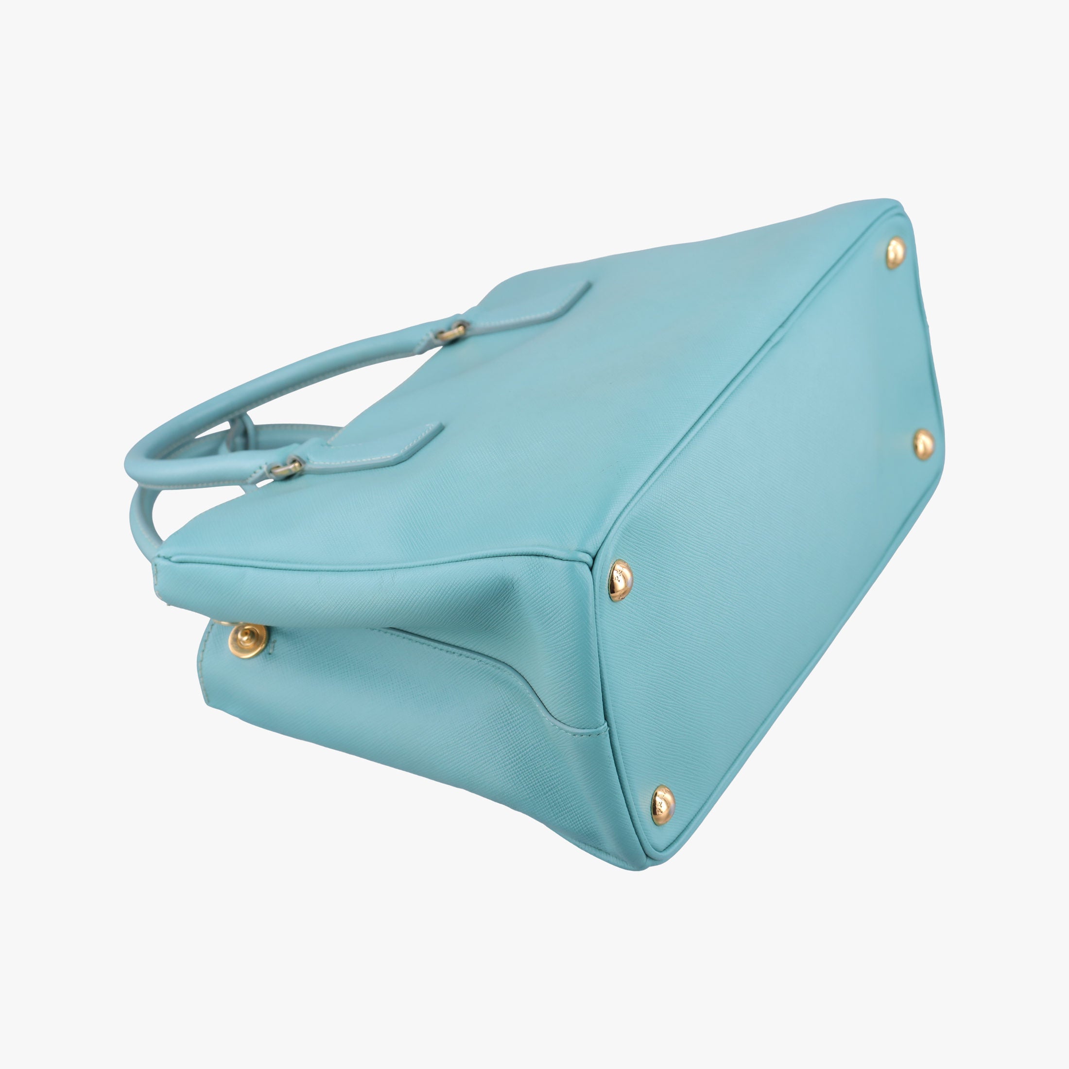 Pre-owned Prada Galleria Blue SAFFIANO Leather BN1801 shoulderbag | stylenewstar