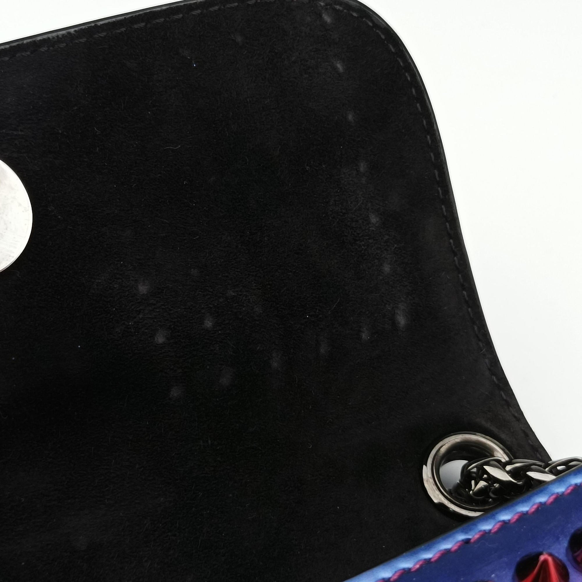 Pre-owned Christian Louboutin Sweet Charity Scarabe Spike Colorful Patent Leather 510463 shoulderbag | stylenewstar