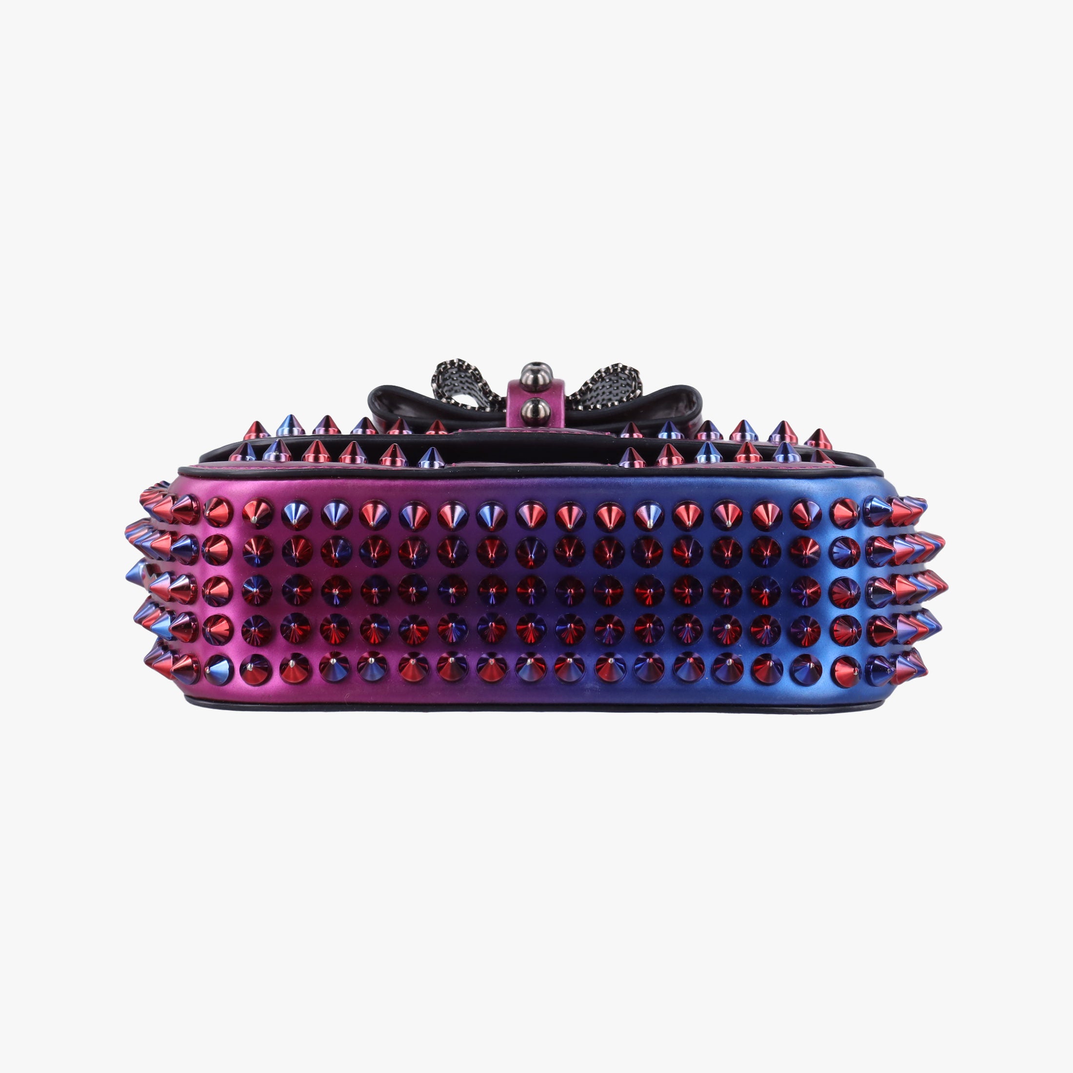 Pre-owned Christian Louboutin Sweet Charity Scarabe Spike Colorful Patent Leather 510463 shoulderbag | stylenewstar
