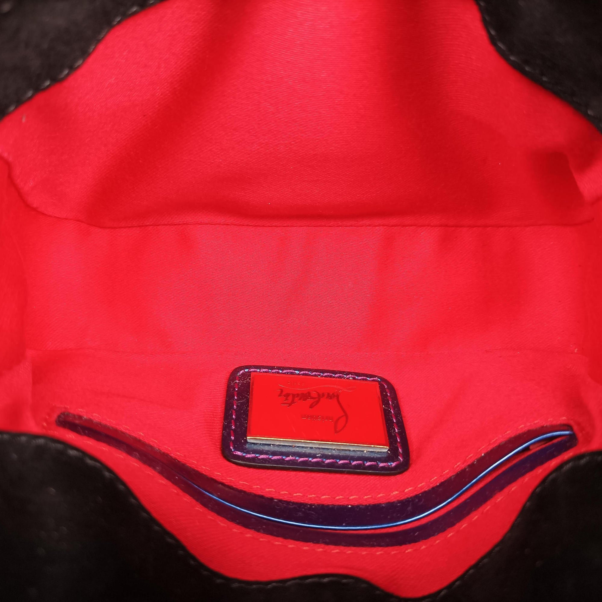 Pre-owned Christian Louboutin Sweet Charity Scarabe Spike Colorful Patent Leather 510463 shoulderbag | stylenewstar