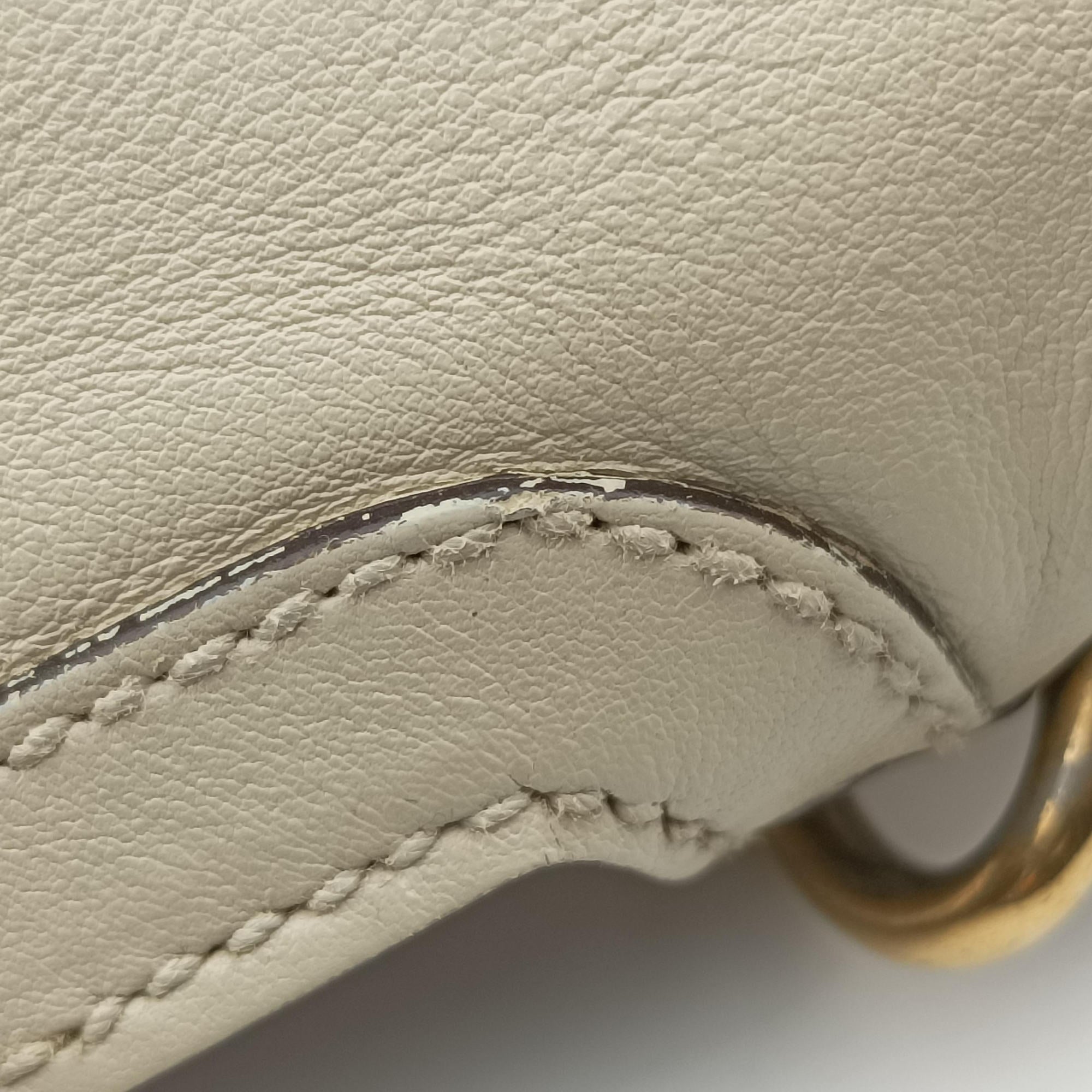 Pre-owned Gucci Bamboo White Leather 169976 shoulderbag | stylenewstar