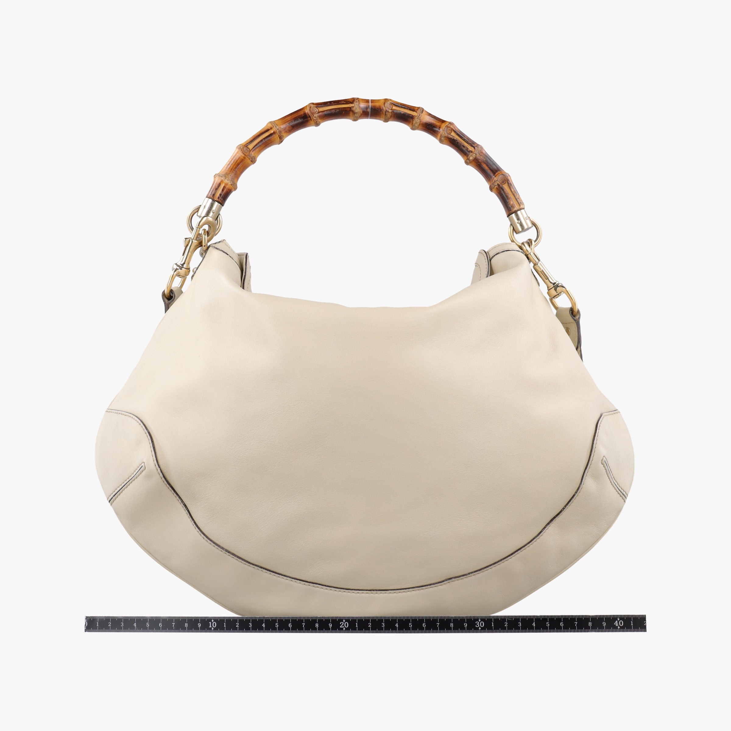 Pre-owned Gucci Bamboo White Leather 169976 shoulderbag | stylenewstar