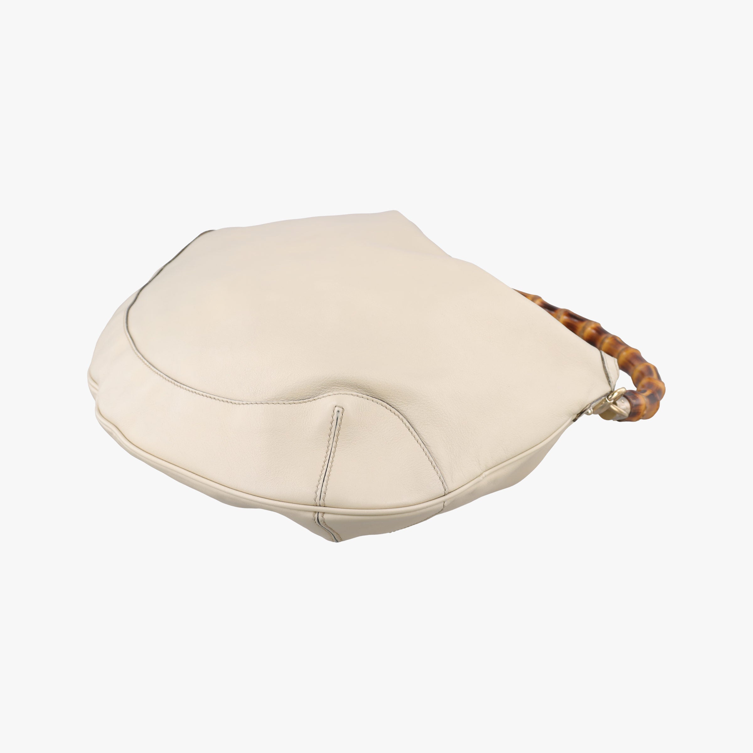 Pre-owned Gucci Bamboo White Leather 169976 shoulderbag | stylenewstar