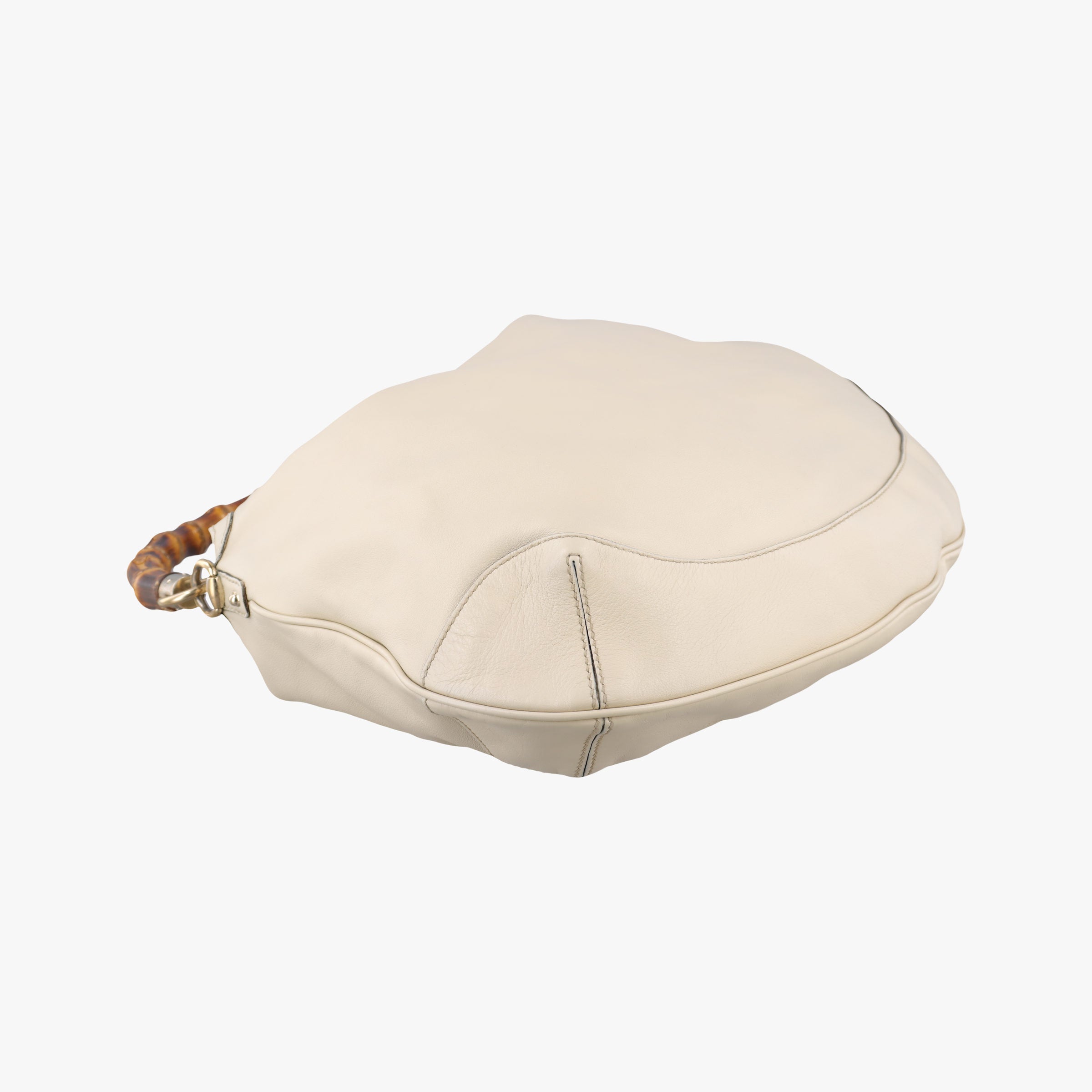 Pre-owned Gucci Bamboo White Leather 169976 shoulderbag | stylenewstar