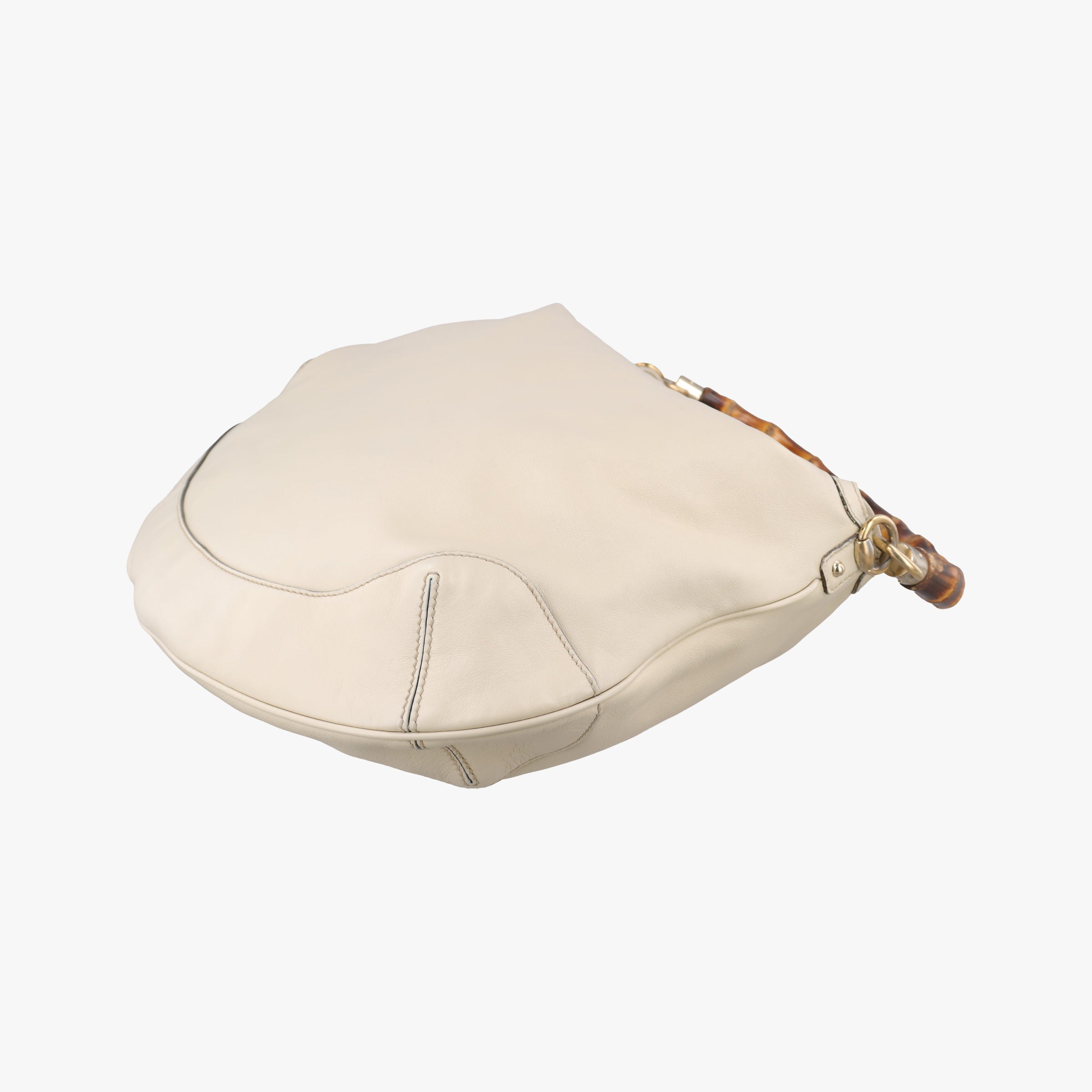 Pre-owned Gucci Bamboo White Leather 169976 shoulderbag | stylenewstar