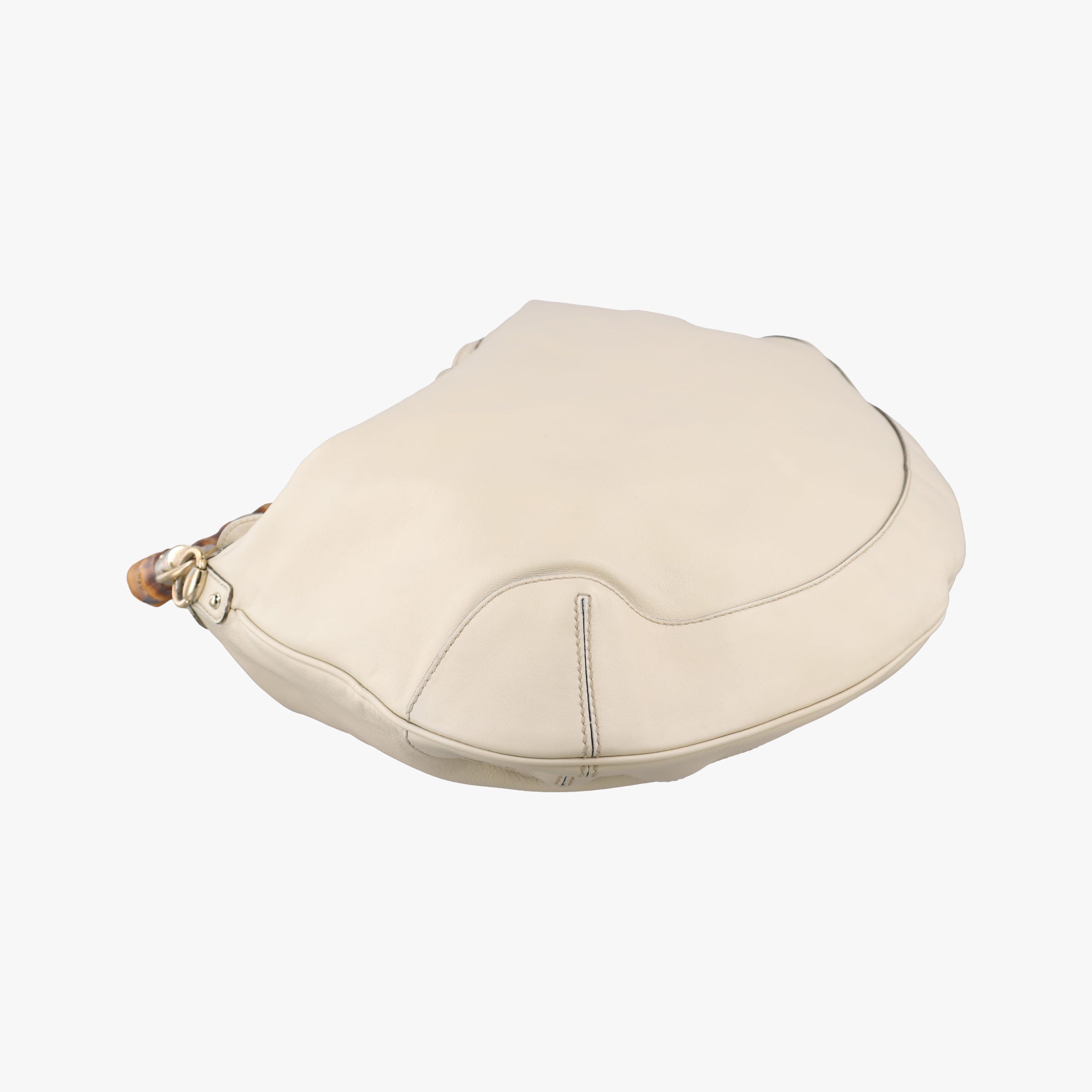 Pre-owned Gucci Bamboo White Leather 169976 shoulderbag | stylenewstar