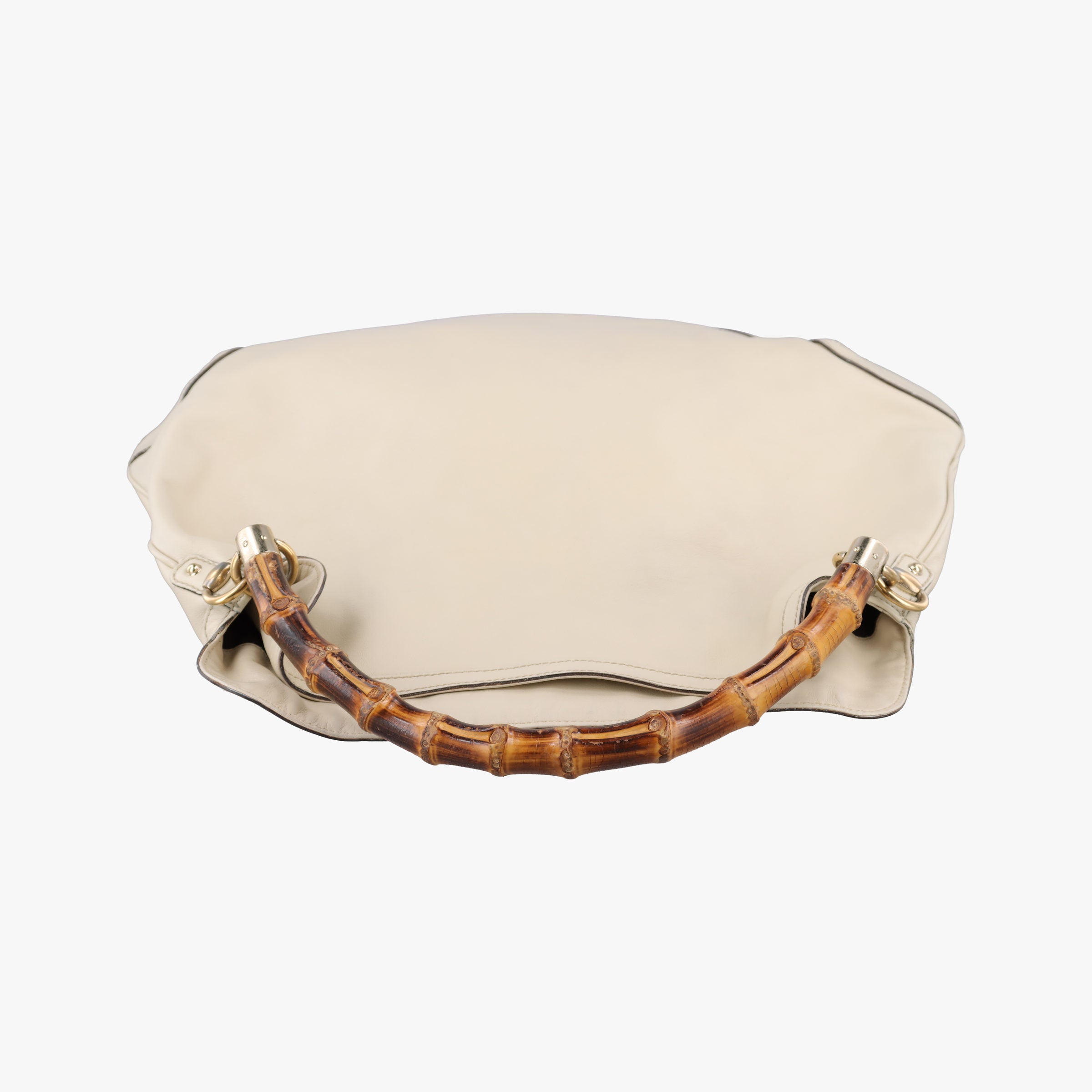 Pre-owned Gucci Bamboo White Leather 169976 shoulderbag | stylenewstar