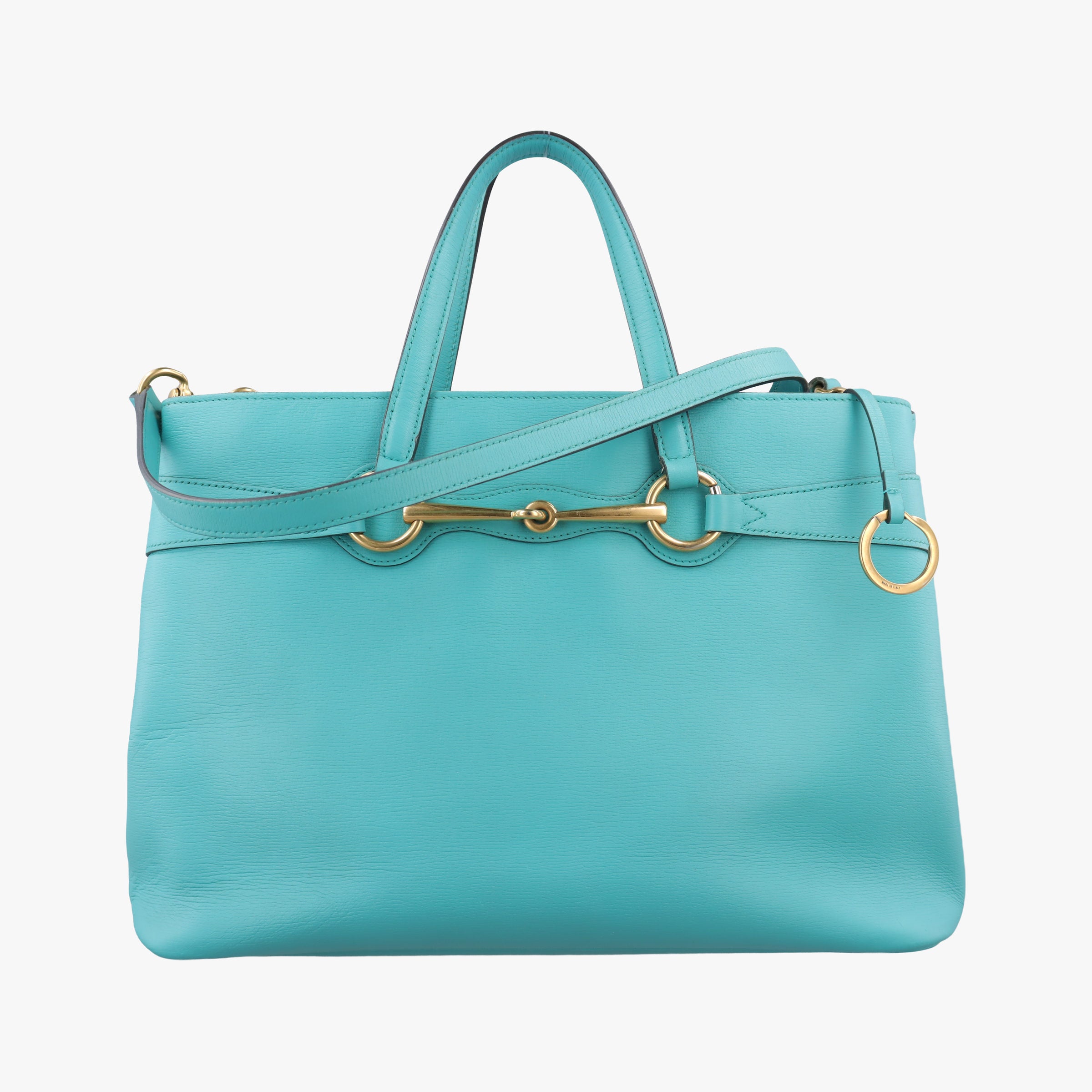 Pre-owned Gucci Bright Bit Blue Leather 319795 shoulderbag | stylenewstar