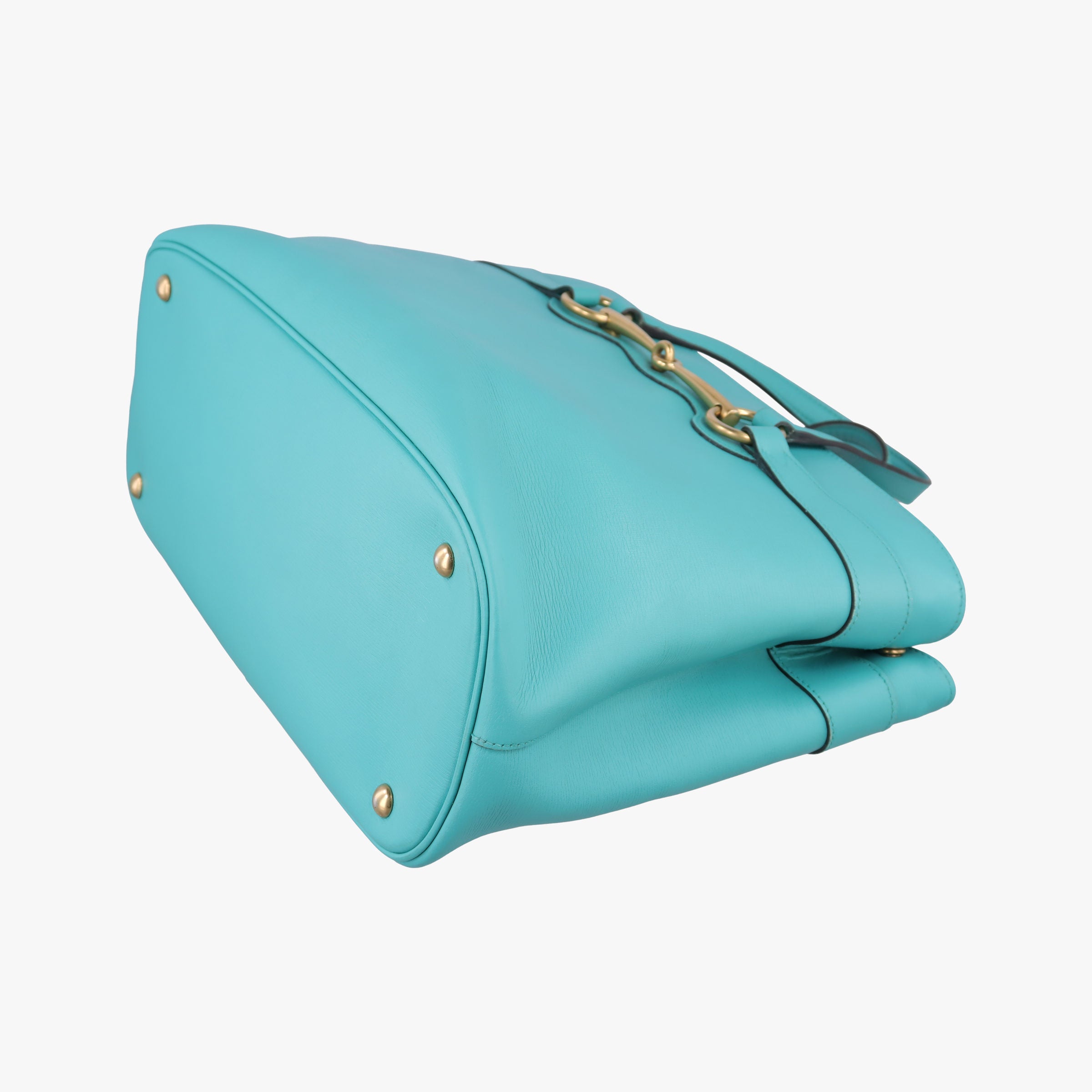 Pre-owned Gucci Bright Bit Blue Leather 319795 shoulderbag | stylenewstar
