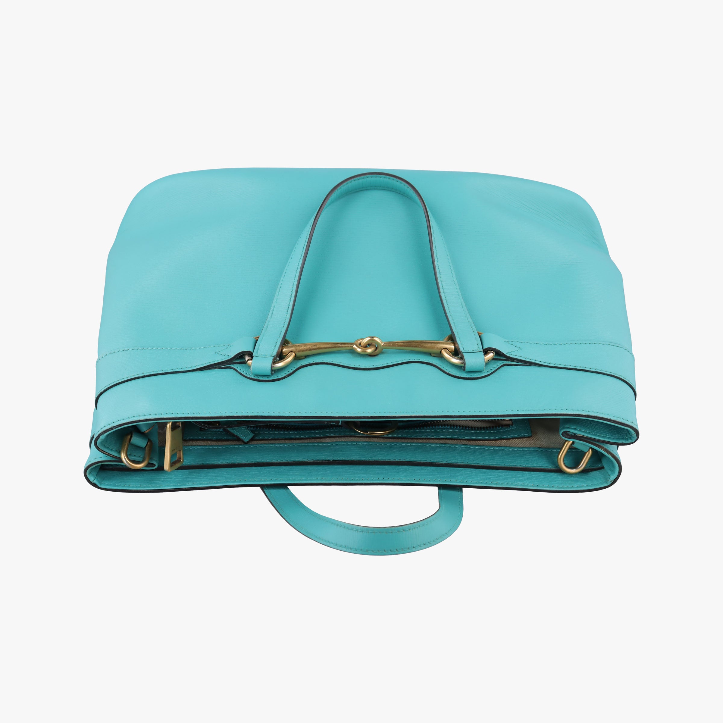 Pre-owned Gucci Bright Bit Blue Leather 319795 shoulderbag | stylenewstar
