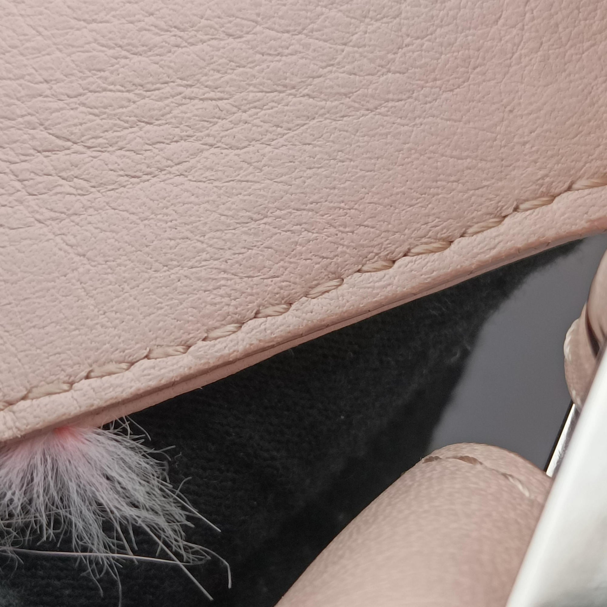 Pre-owned Fendi monster Baguette Pink Leather 8BR600 shoulderbag | stylenewstar