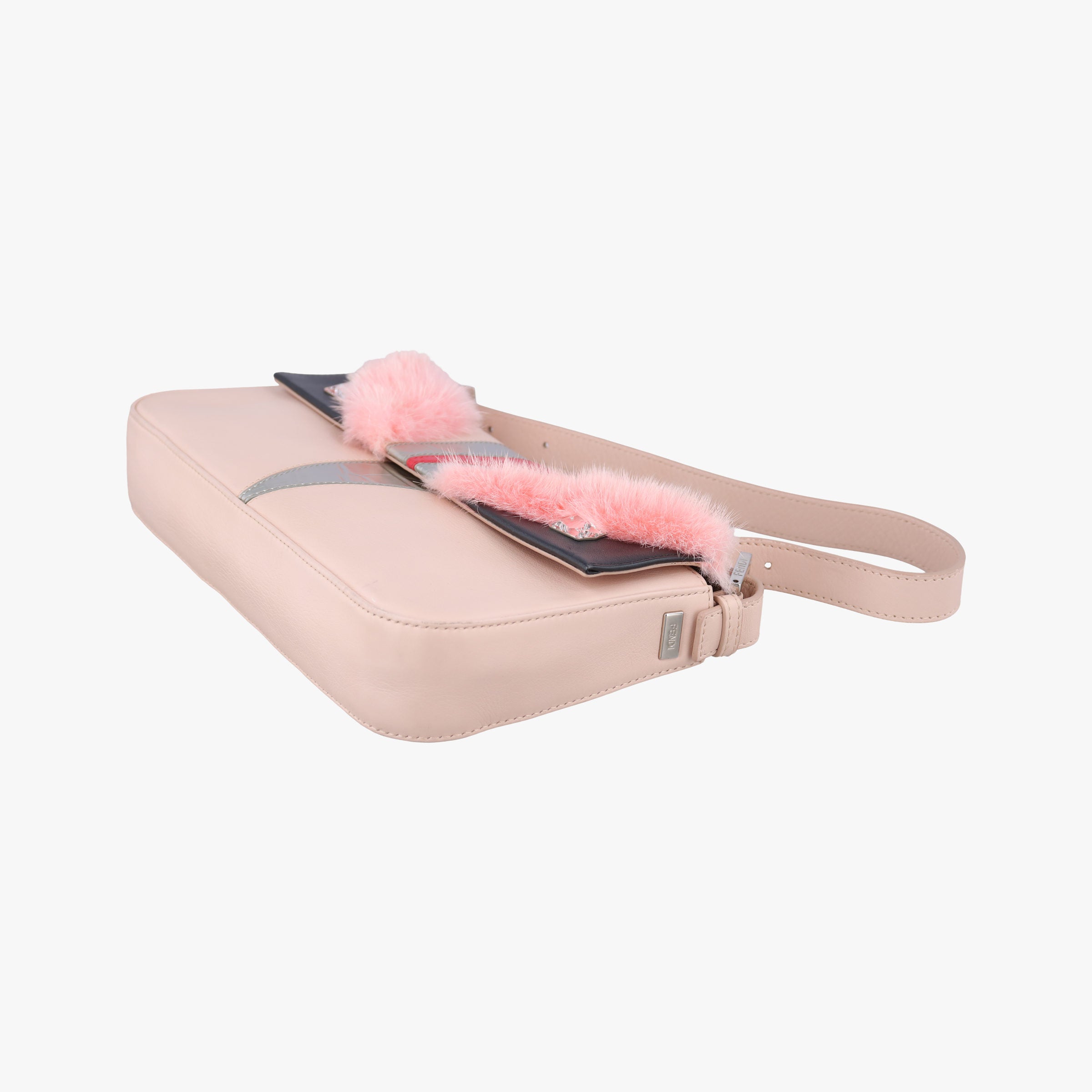 Pre-owned Fendi monster Baguette Pink Leather 8BR600 shoulderbag | stylenewstar