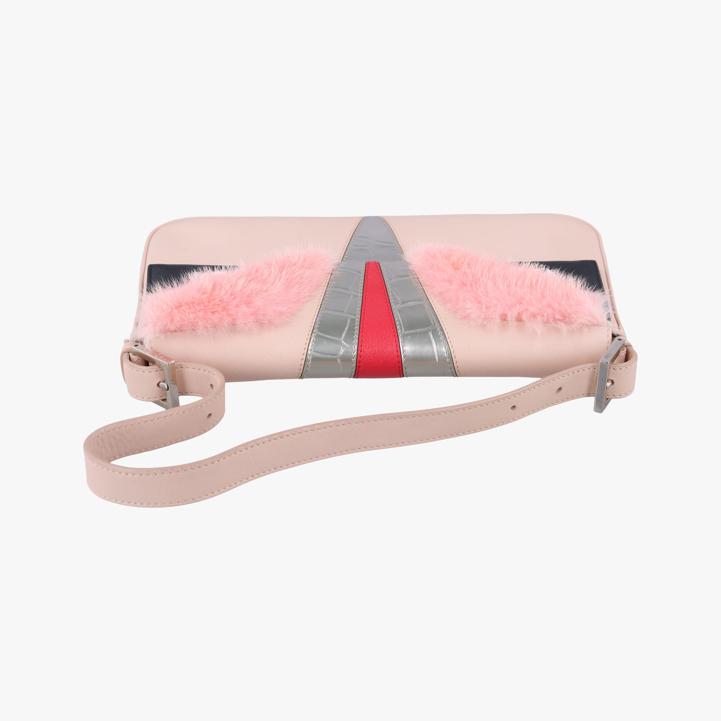 Pre-owned Fendi monster Baguette Pink Leather 8BR600 shoulderbag | stylenewstar