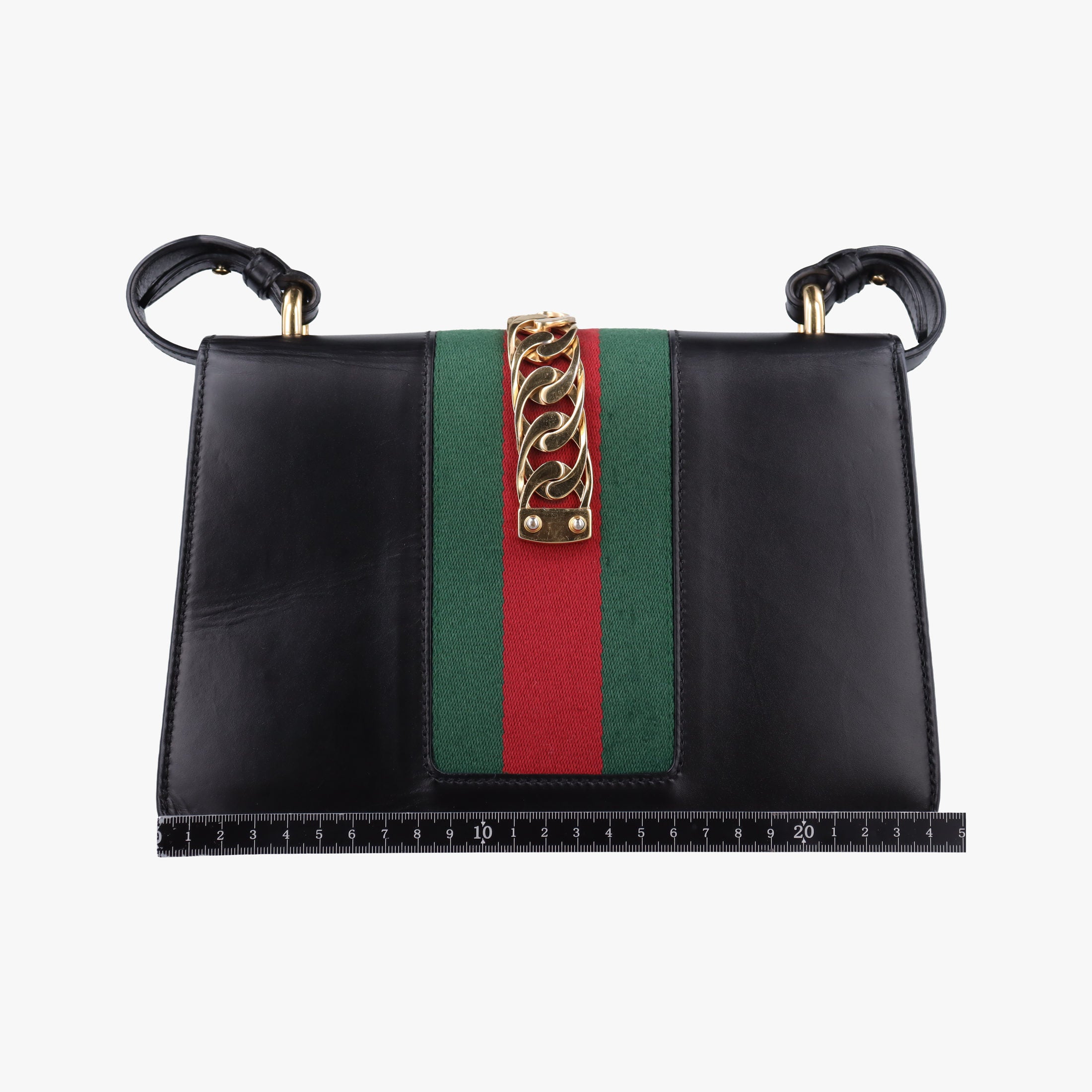 Pre-owned Gucci Sylvie Black Leather 421882 shoulderbag | stylenewstar