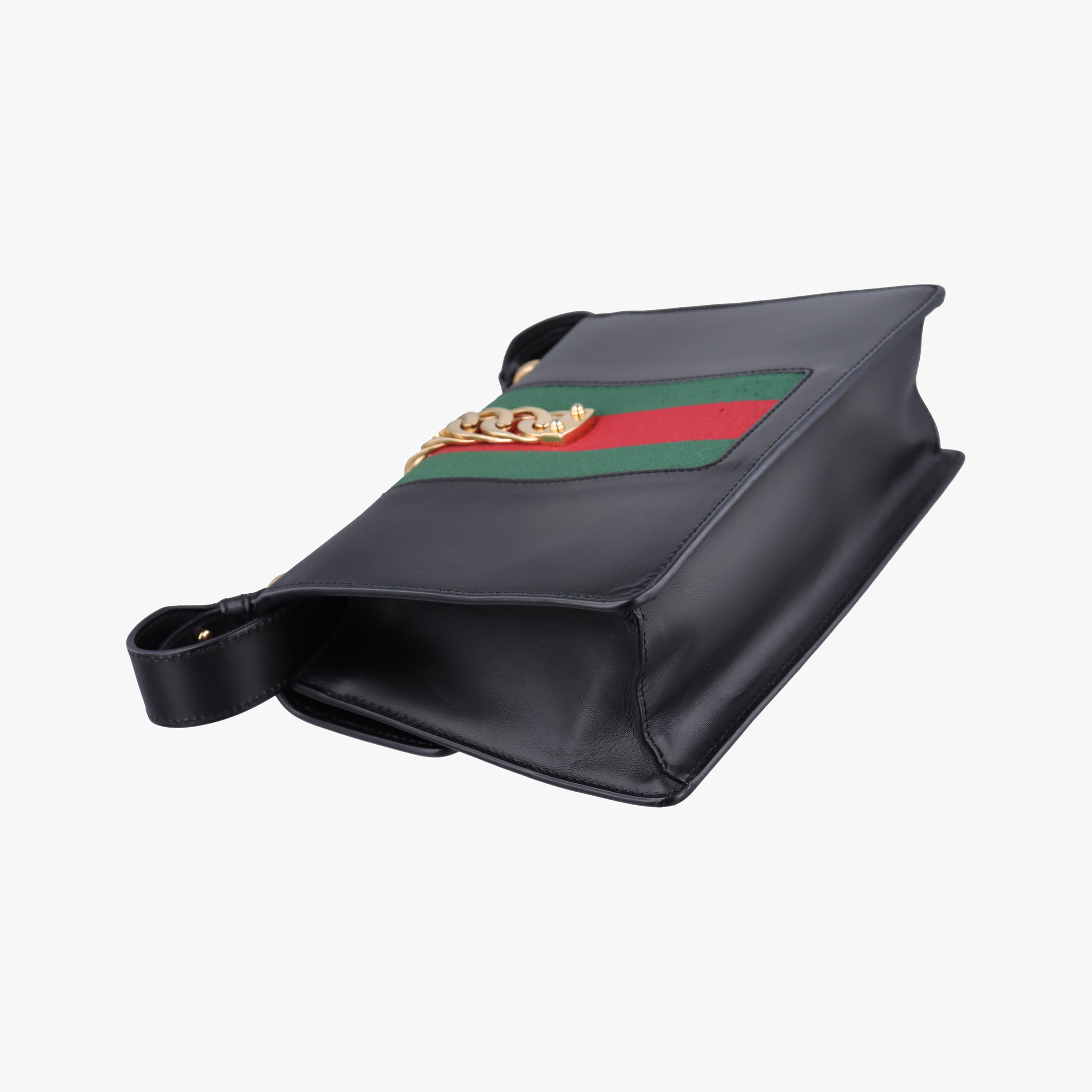 Pre-owned Gucci Sylvie Black Leather 421882 shoulderbag | stylenewstar
