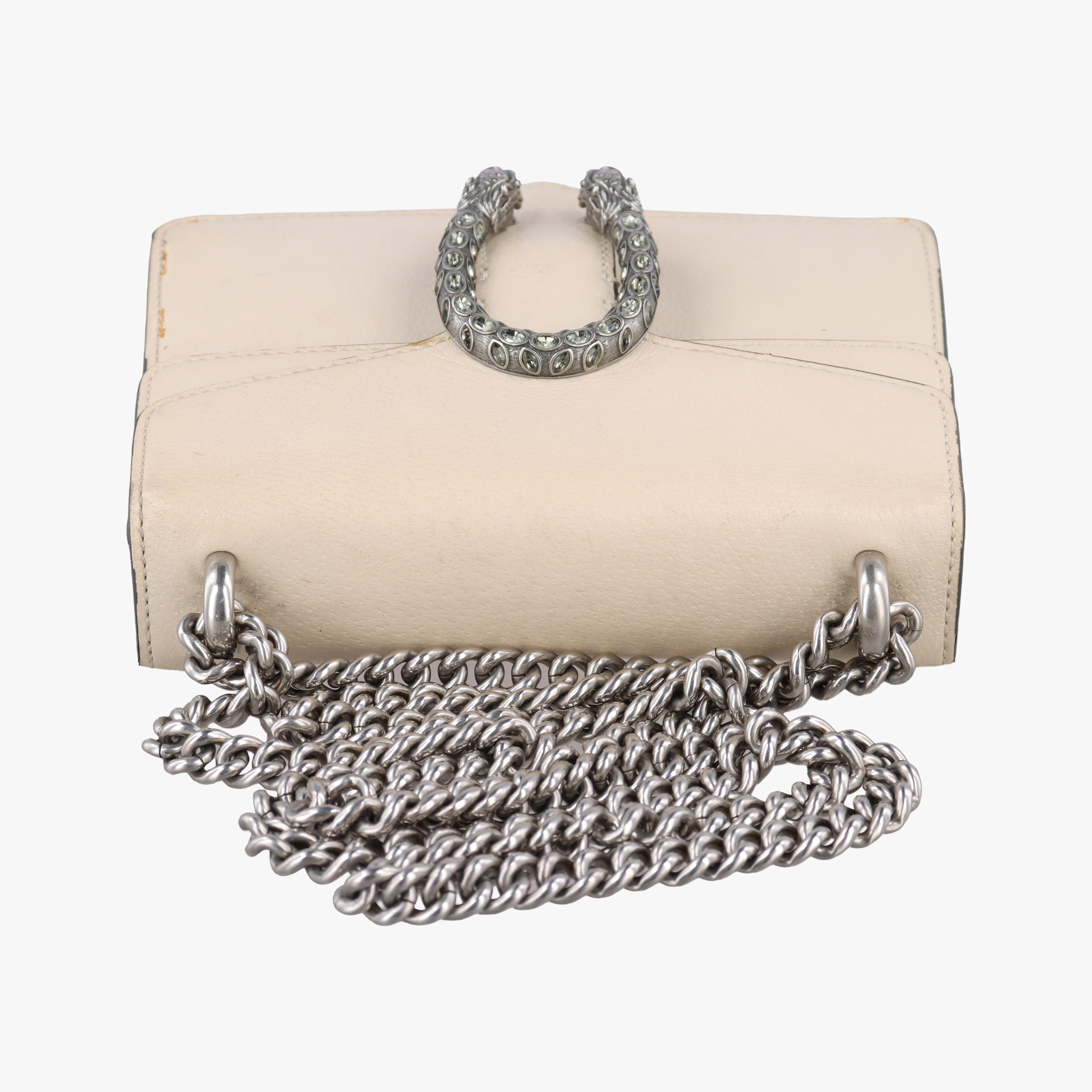 Pre-owned Gucci Dionysus White Leather 421970 shoulderbag | stylenewstar