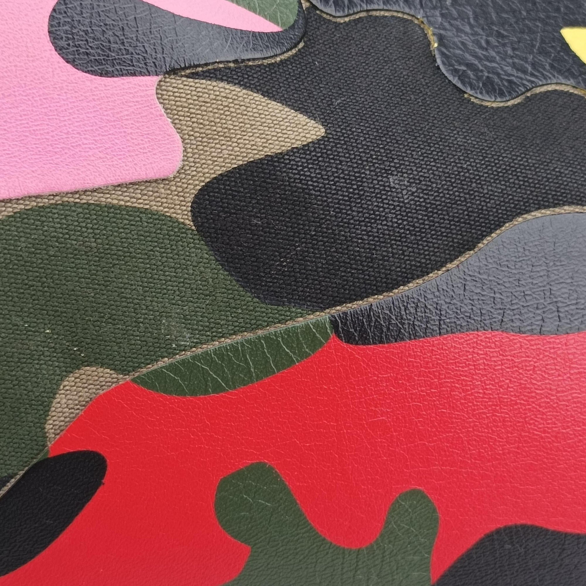 Pre-owned Valentino Rockstud camouflage Multicolour Canvas × Leather  shoulderbag | stylenewstar