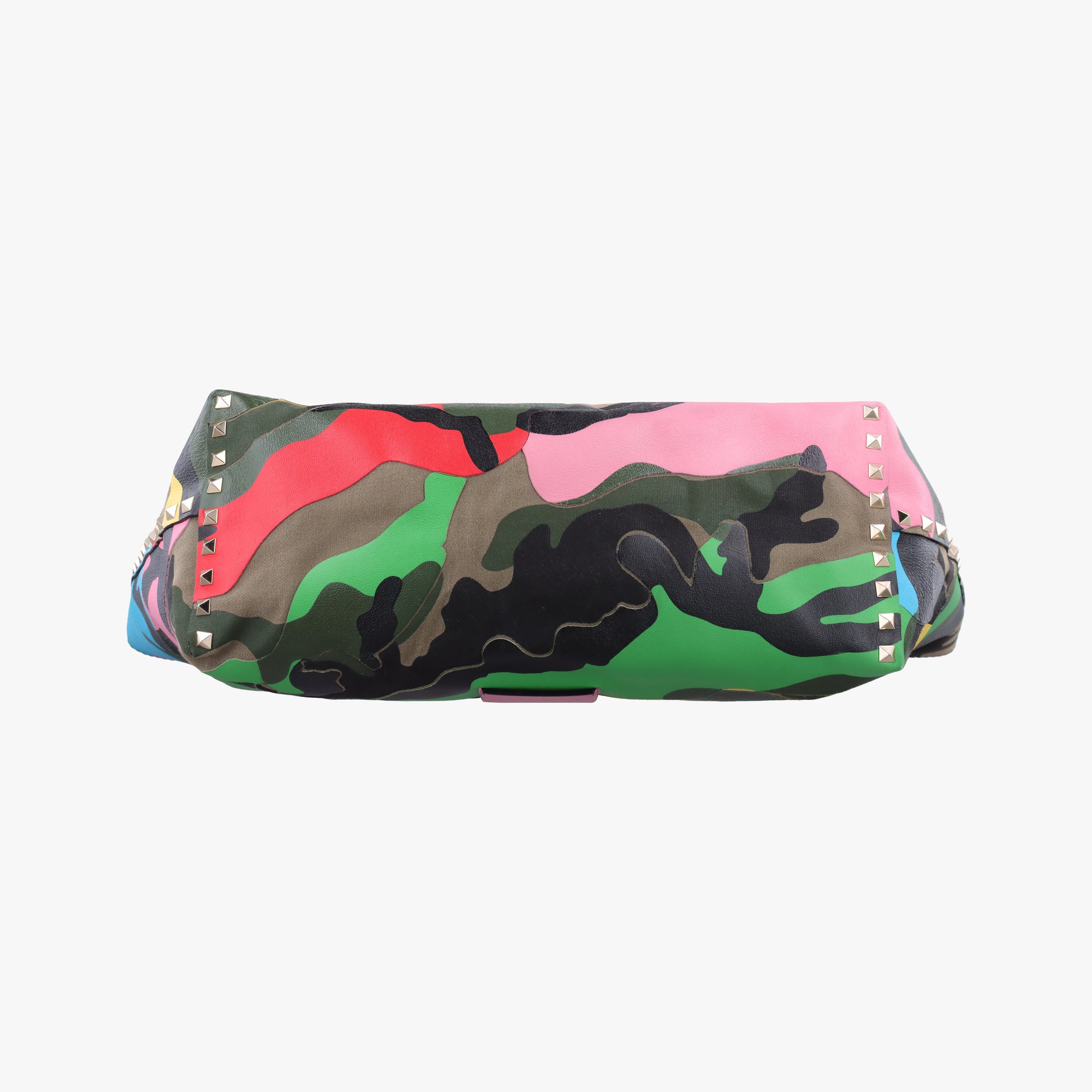 Pre-owned Valentino Rockstud camouflage Multicolour Canvas × Leather  shoulderbag | stylenewstar