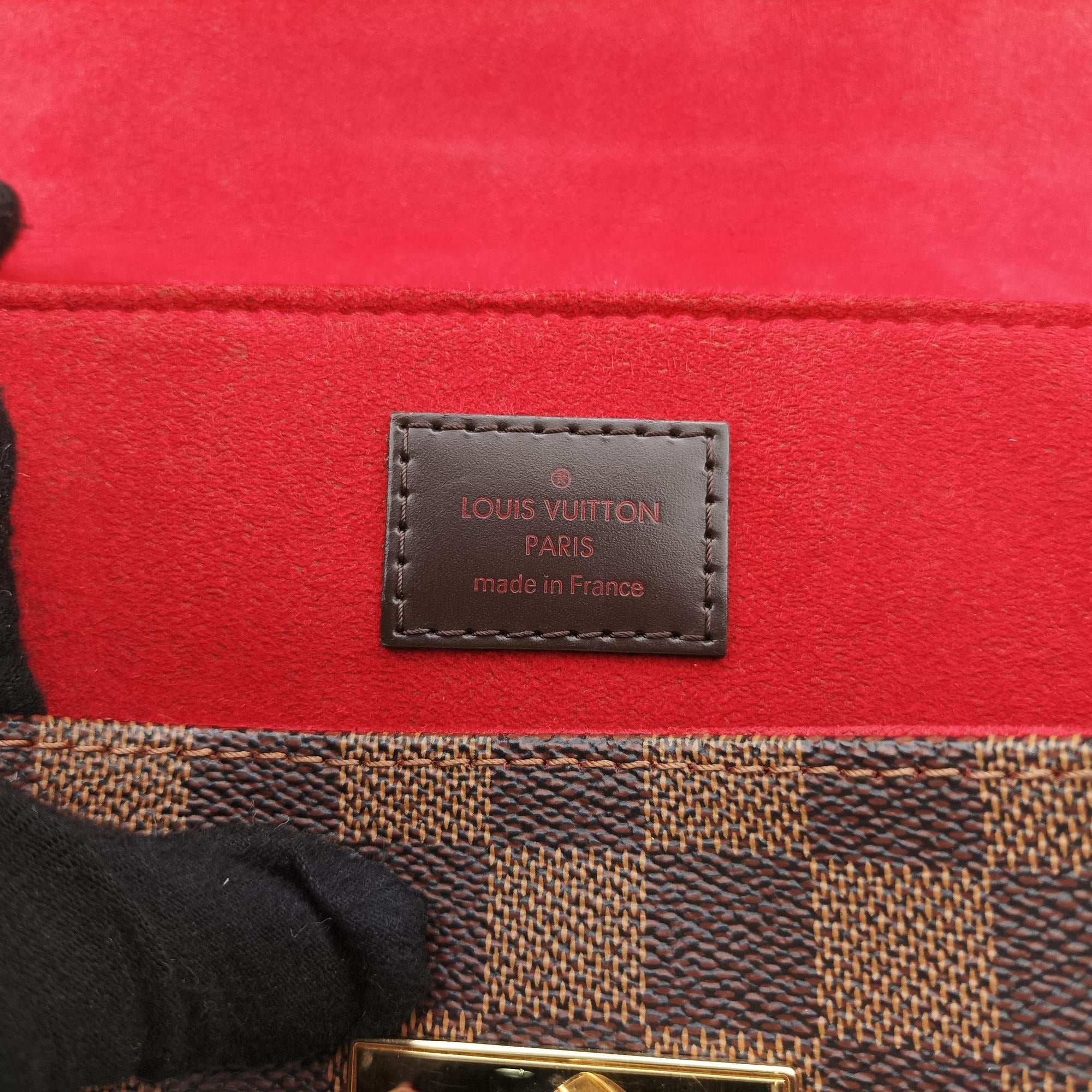Pre-owned Louis Vuitton BERGAMO MM EBENE Damier Canvas N41168 shoulderbag | stylenewstar