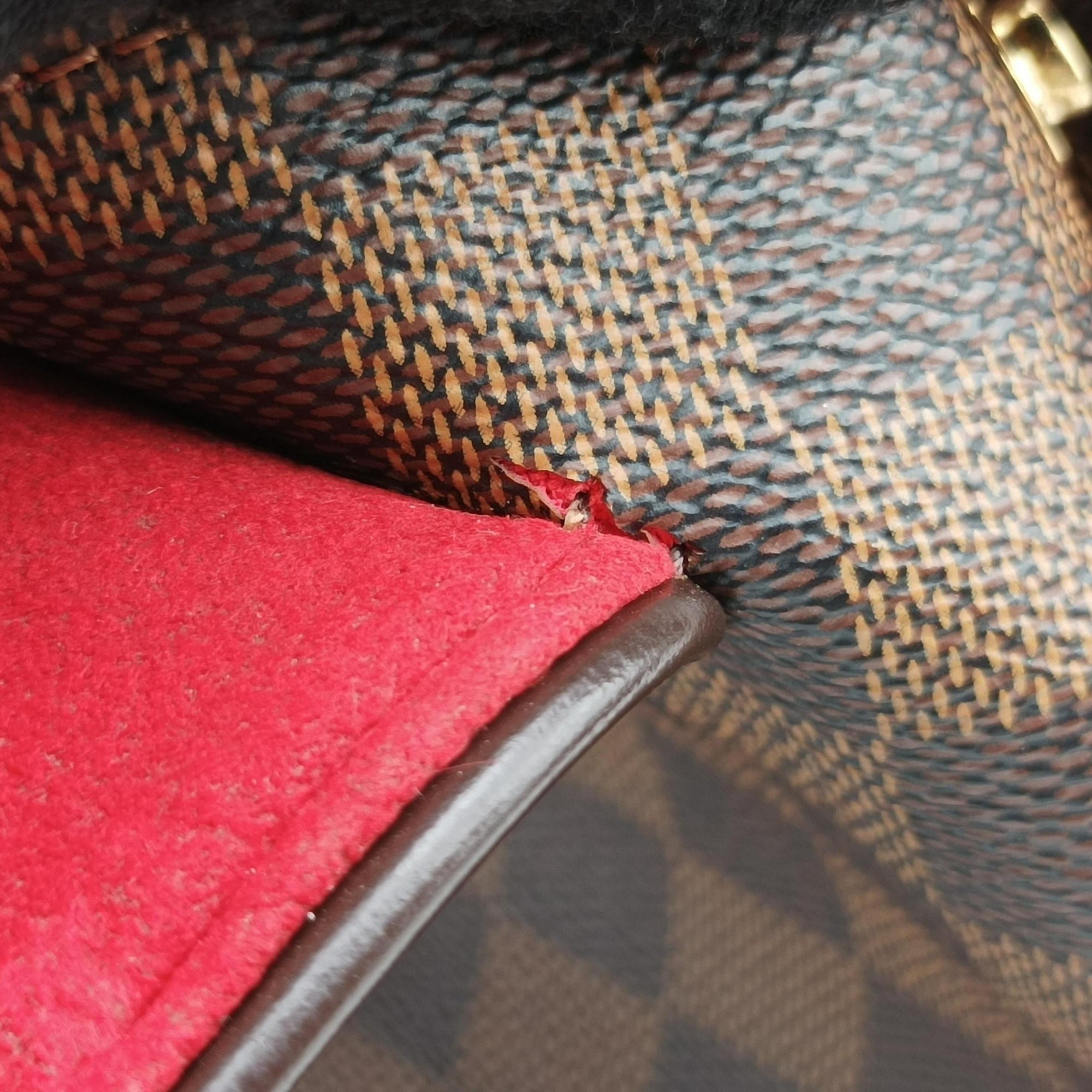 Pre-owned Louis Vuitton BERGAMO MM EBENE Damier Canvas N41168 shoulderbag | stylenewstar