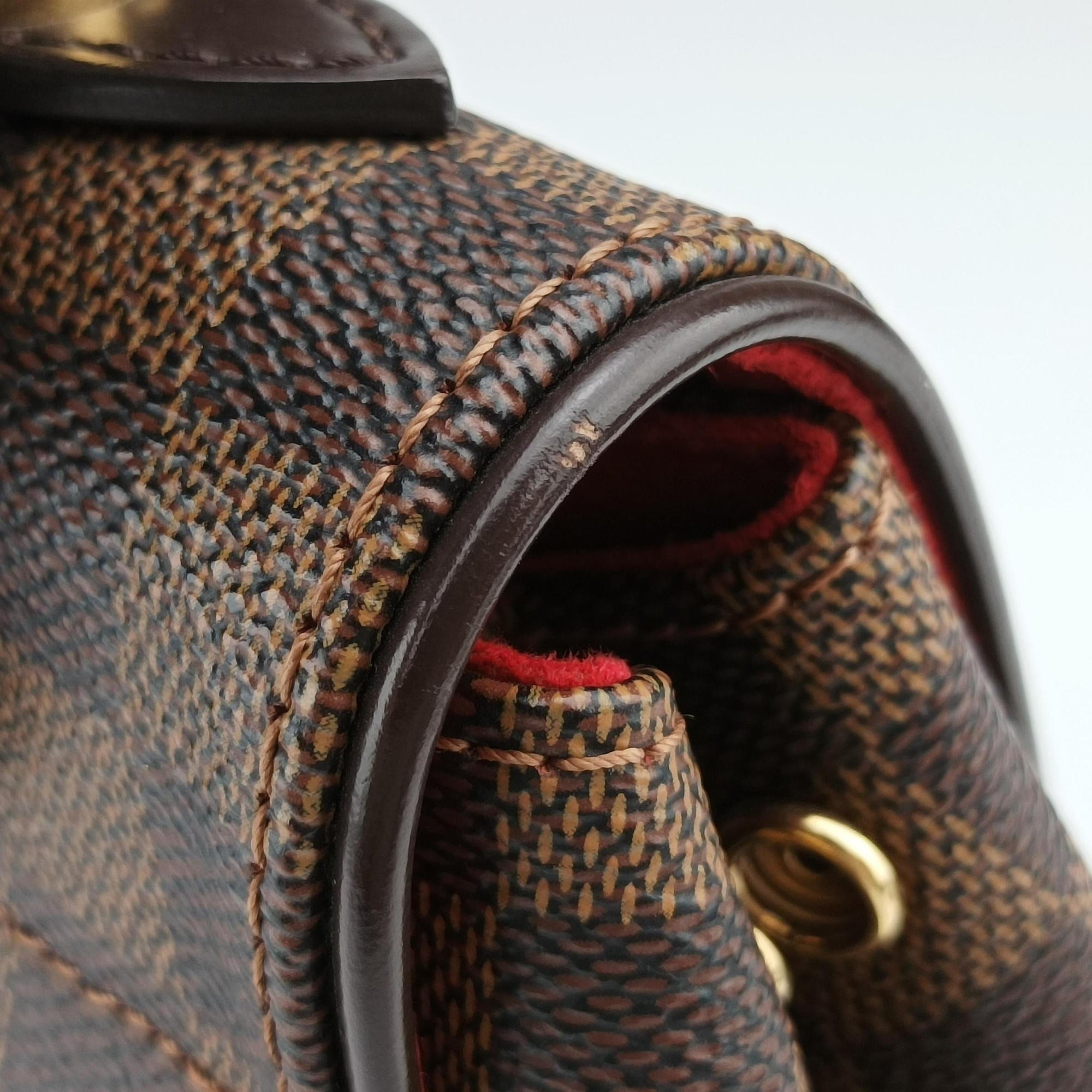 Pre-owned Louis Vuitton BERGAMO MM EBENE Damier Canvas N41168 shoulderbag | stylenewstar