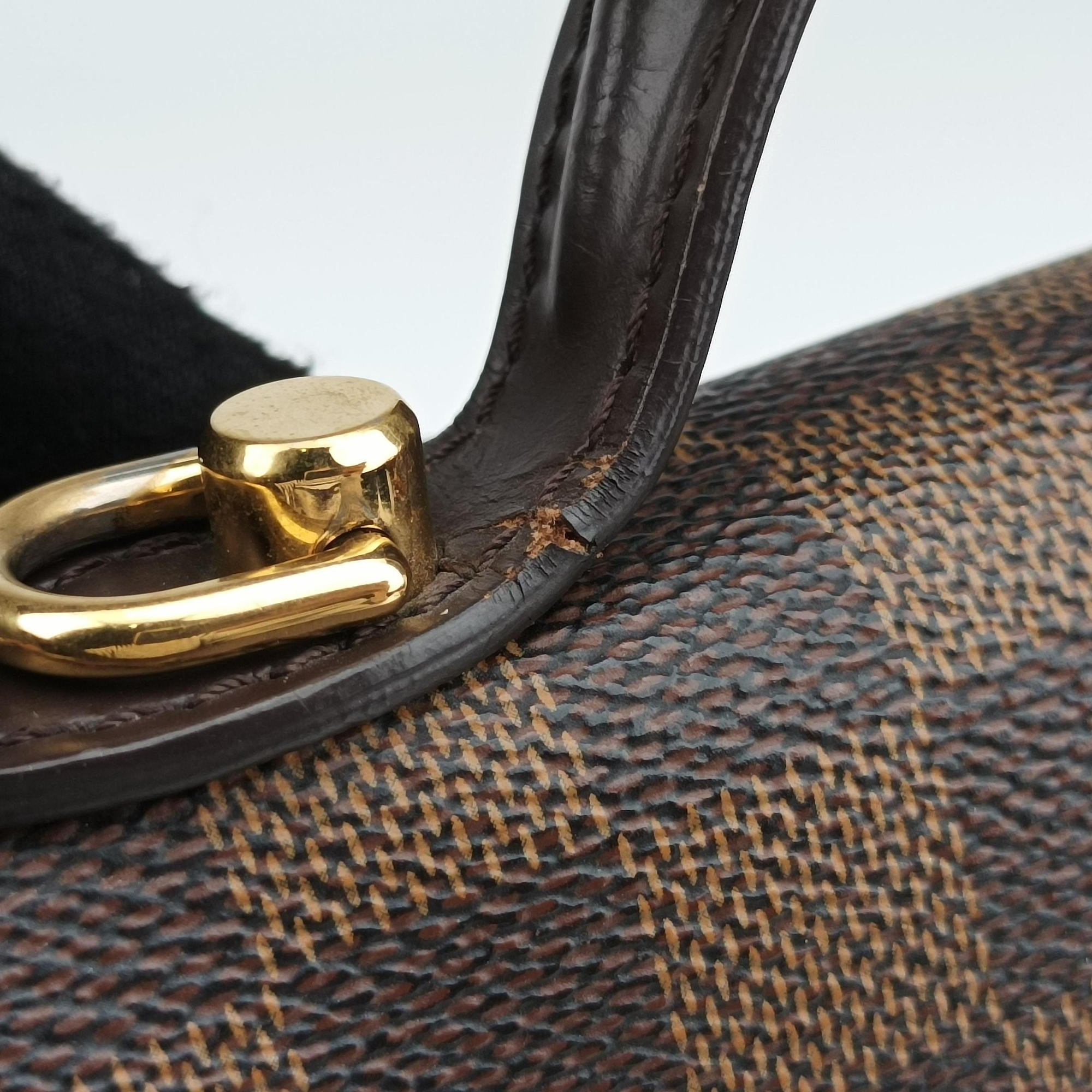 Pre-owned Louis Vuitton BERGAMO MM EBENE Damier Canvas N41168 shoulderbag | stylenewstar