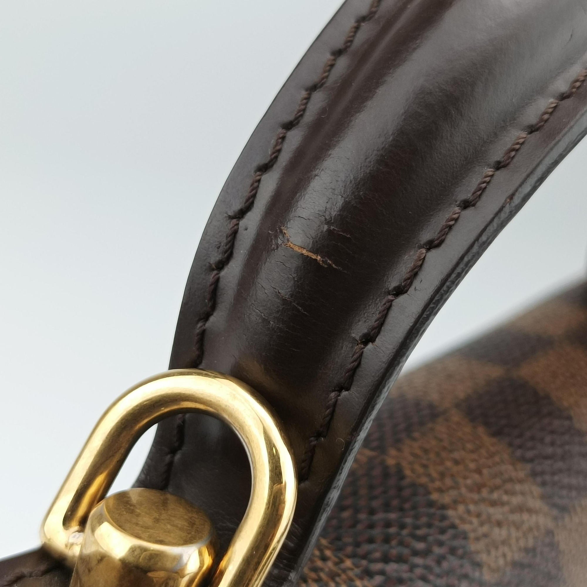 Pre-owned Louis Vuitton BERGAMO MM EBENE Damier Canvas N41168 shoulderbag | stylenewstar