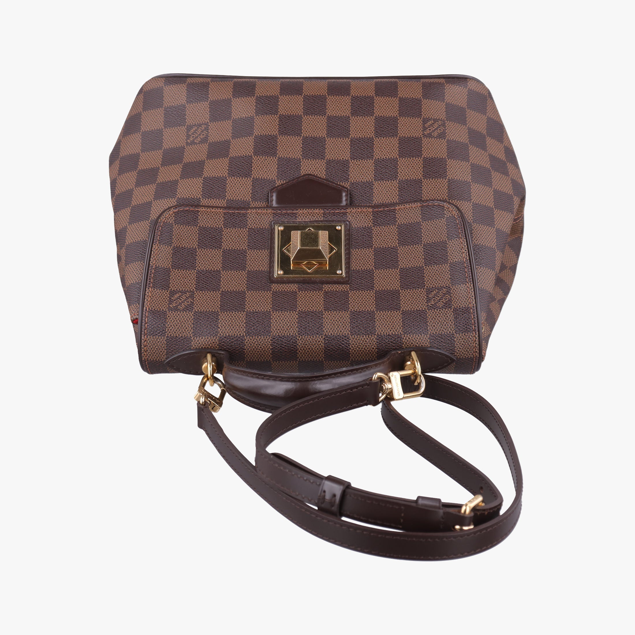 Pre-owned Louis Vuitton BERGAMO MM EBENE Damier Canvas N41168 shoulderbag | stylenewstar