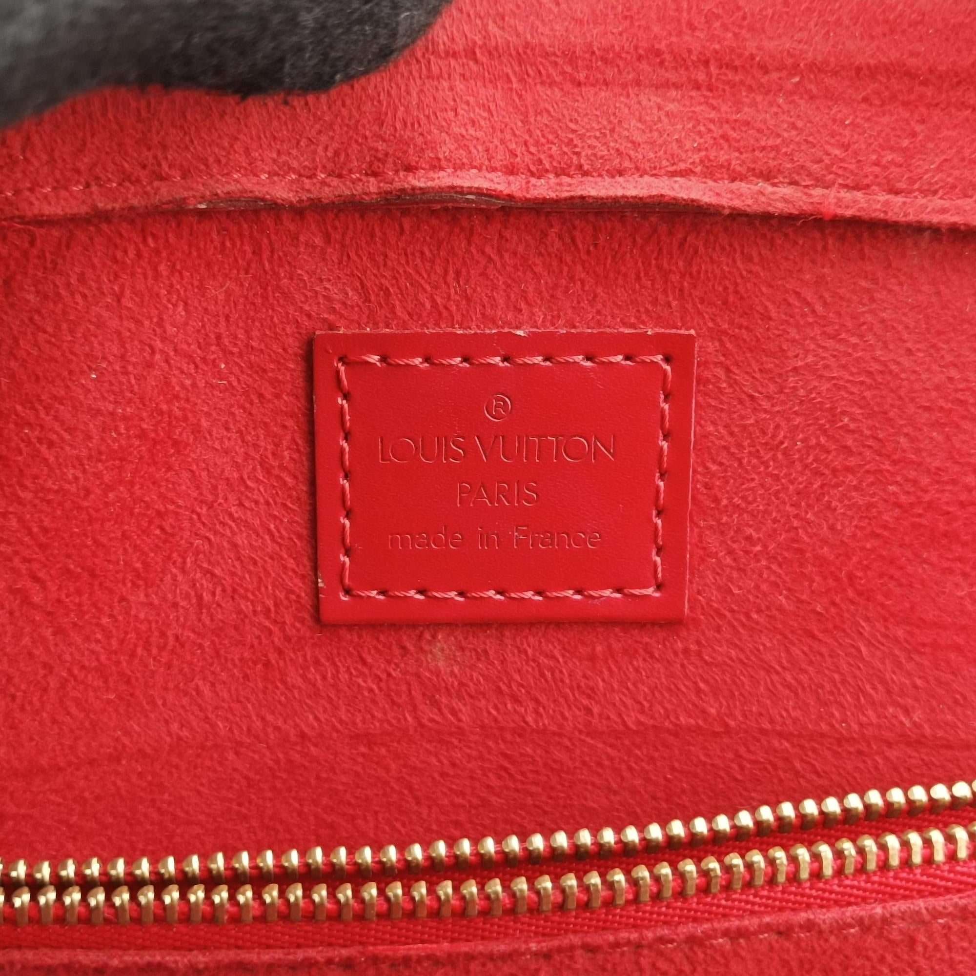Pre-owned Louis Vuitton Pont Neuf Castillian Red epi M52057 handbag | stylenewstar