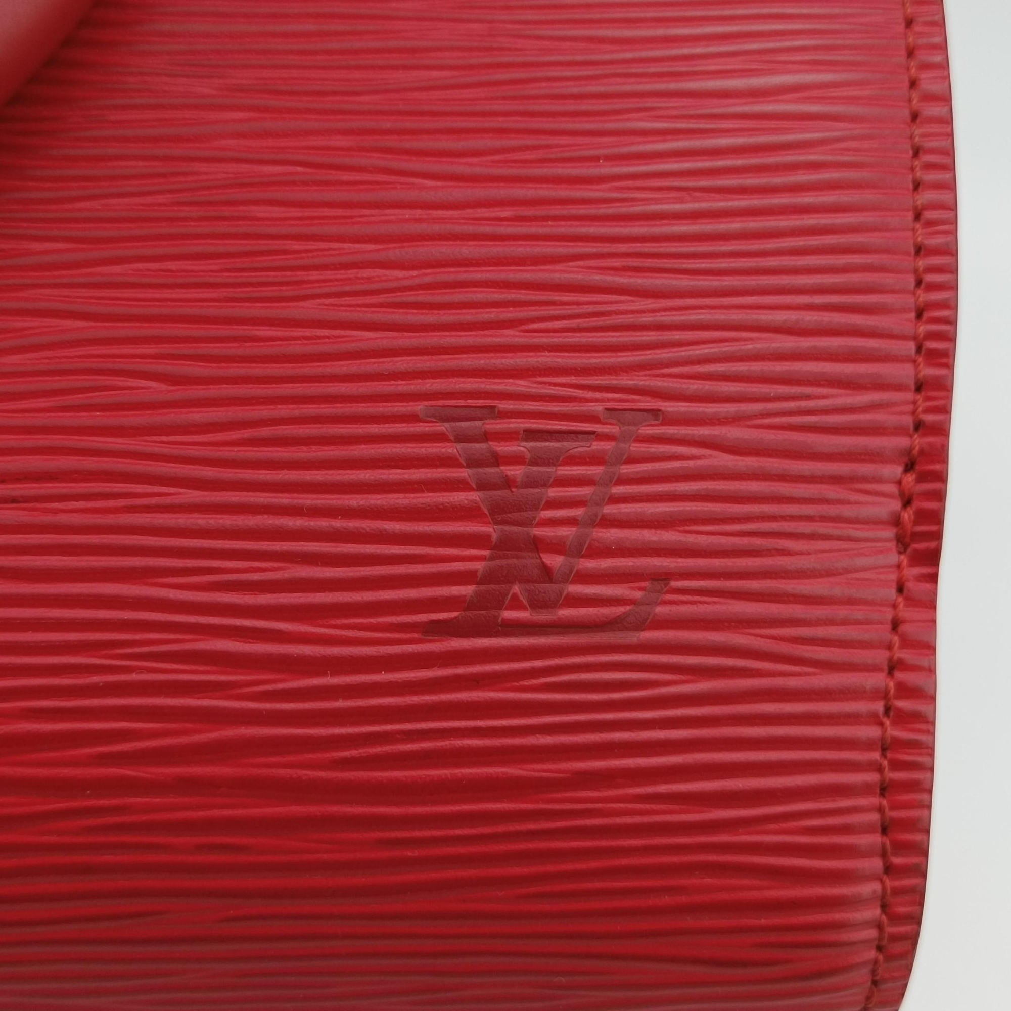 Pre-owned Louis Vuitton Pont Neuf Castillian Red epi M52057 handbag | stylenewstar