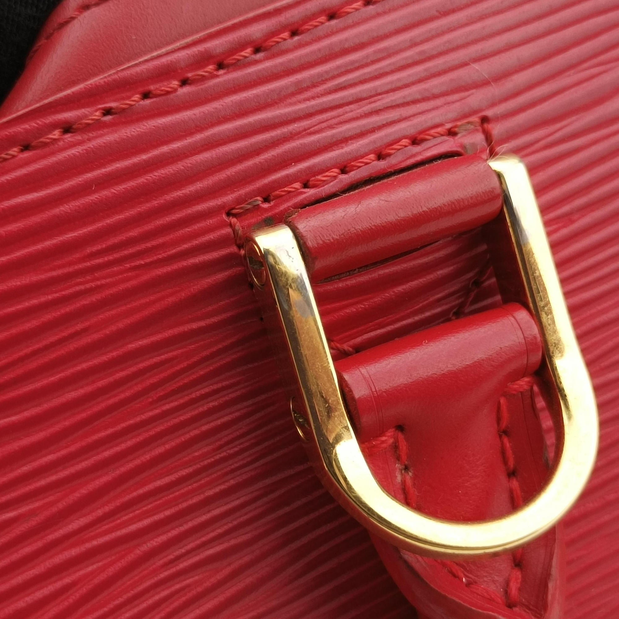 Pre-owned Louis Vuitton Pont Neuf Castillian Red epi M52057 handbag | stylenewstar