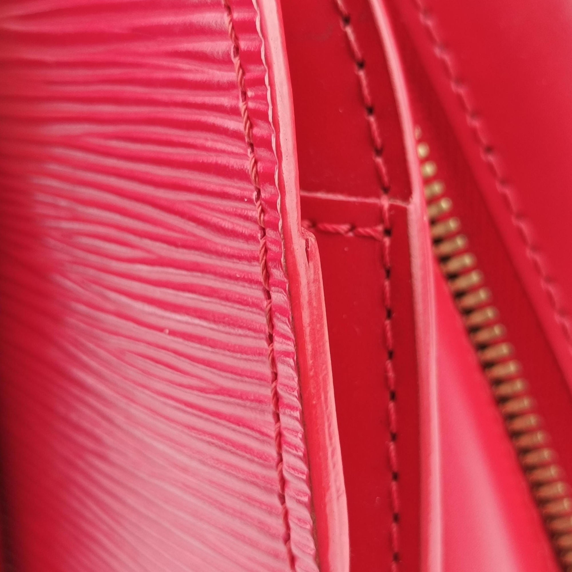 Pre-owned Louis Vuitton Pont Neuf Castillian Red epi M52057 handbag | stylenewstar