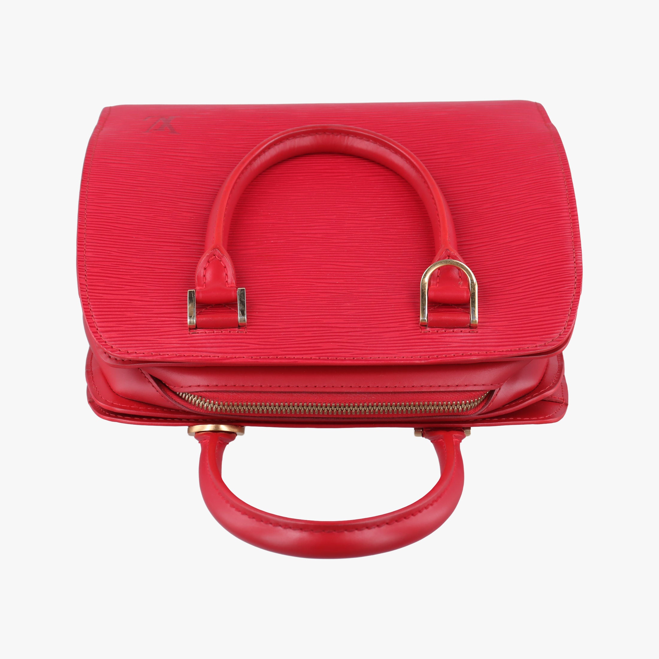 Pre-owned Louis Vuitton Pont Neuf Castillian Red epi M52057 handbag | stylenewstar