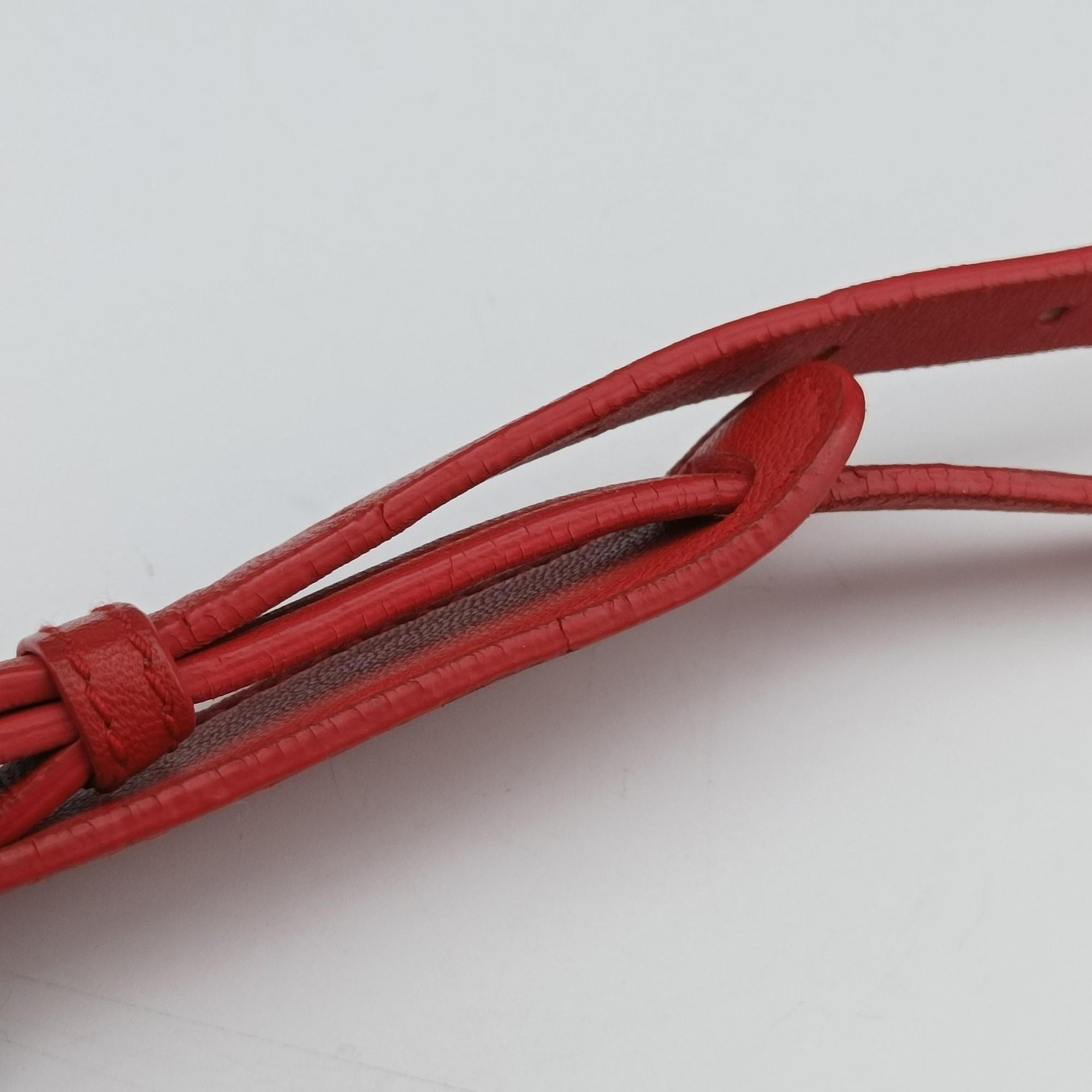 Pre-owned Bottega Veneta NODINI Intrecciato Red lambskin  shoulderbag | stylenewstar