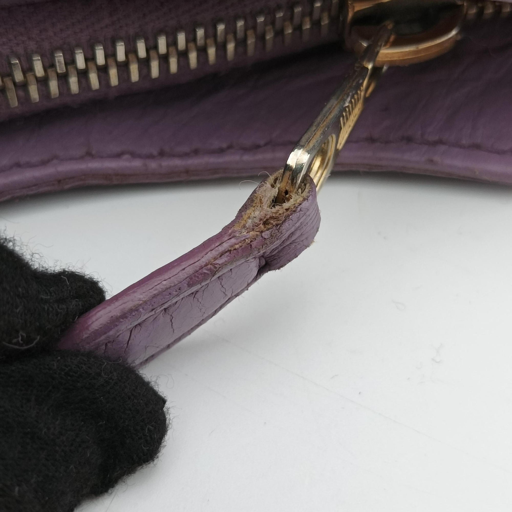 Pre-owned Balenciaga Motocross Giant Classic Hip Purple lambskin  shoulderbag | stylenewstar