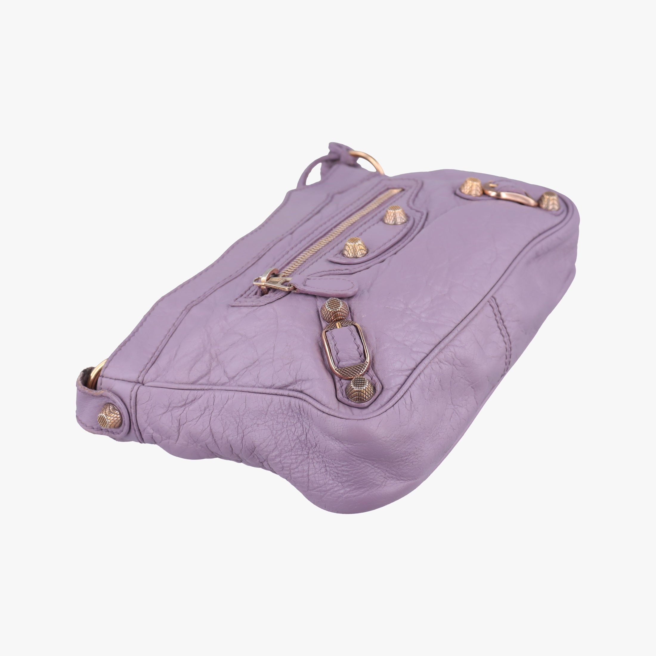 Pre-owned Balenciaga Motocross Giant Classic Hip Purple lambskin  shoulderbag | stylenewstar