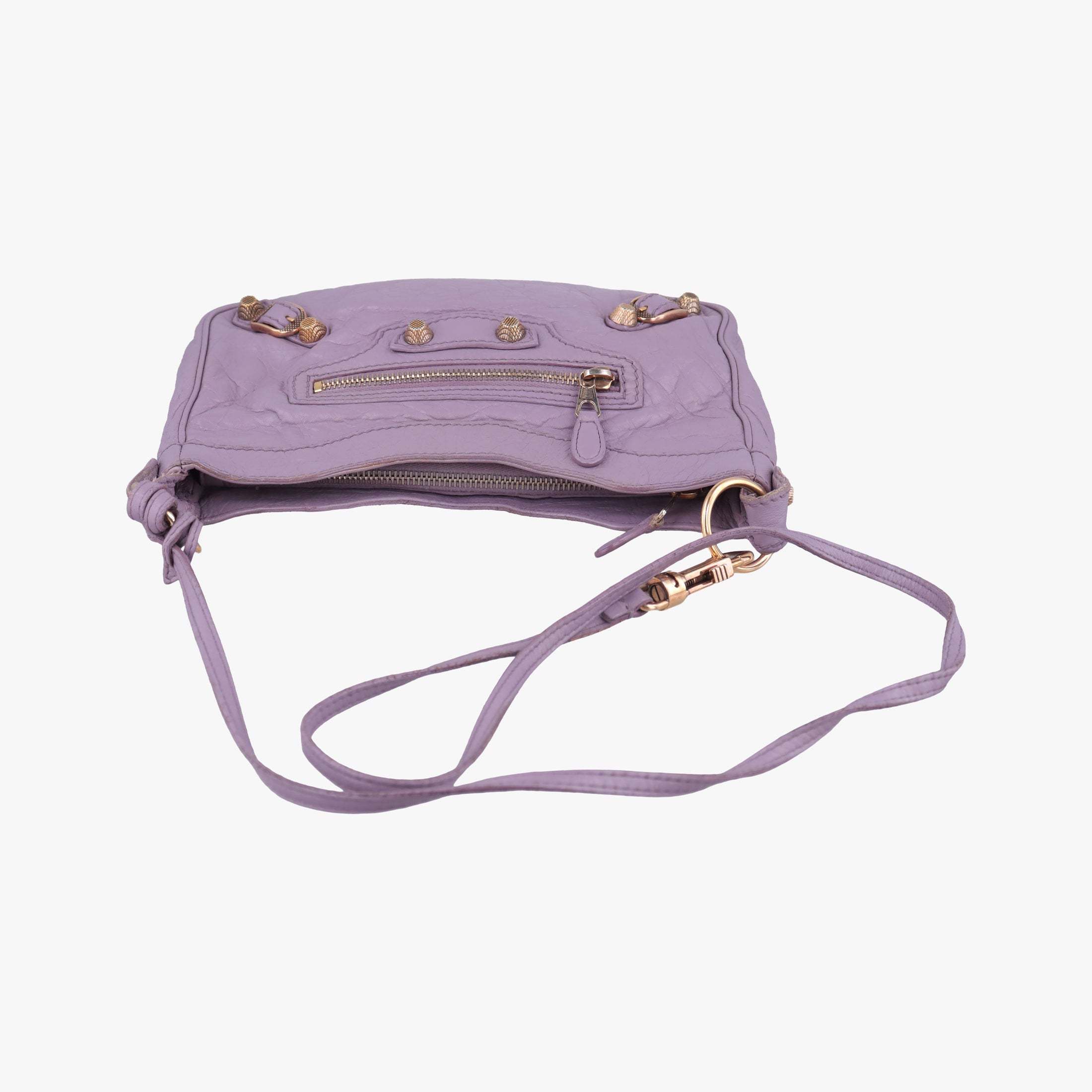 Pre-owned Balenciaga Motocross Giant Classic Hip Purple lambskin  shoulderbag | stylenewstar