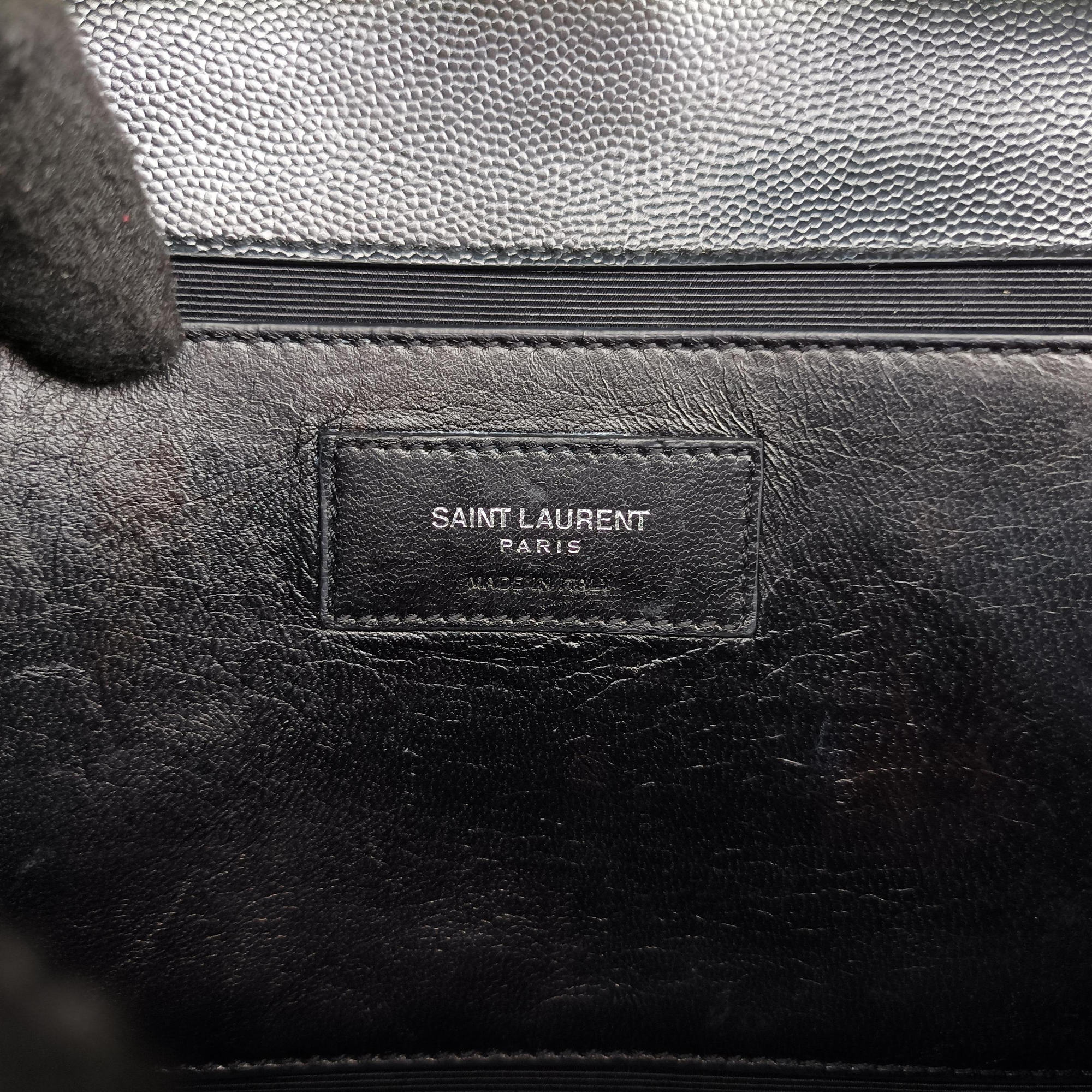 Vintage Yves Saint Laurent KATE Black×red Caviar Leather 364021 shoulderbag | stylenewstar