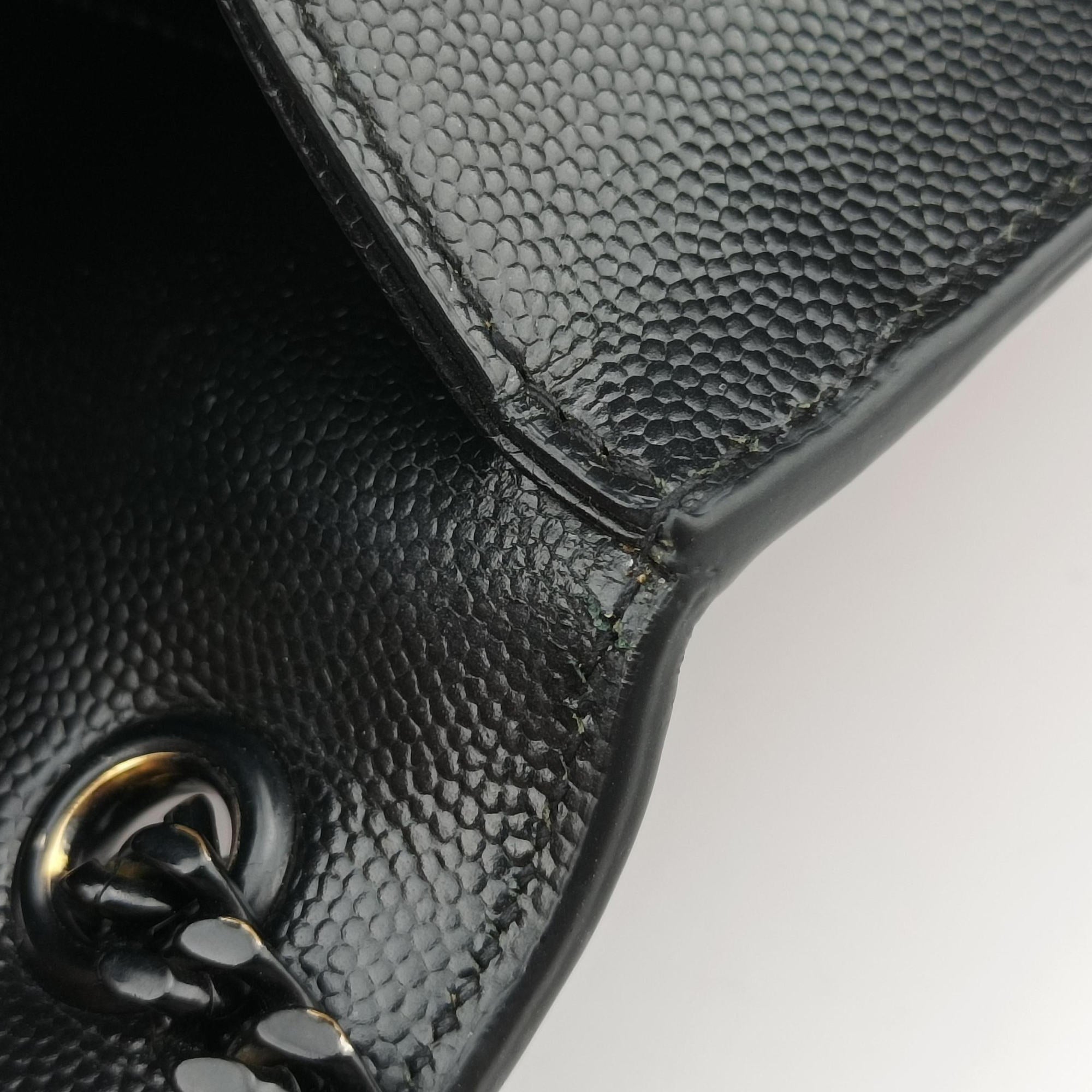 Vintage Yves Saint Laurent KATE Black×red Caviar Leather 364021 shoulderbag | stylenewstar