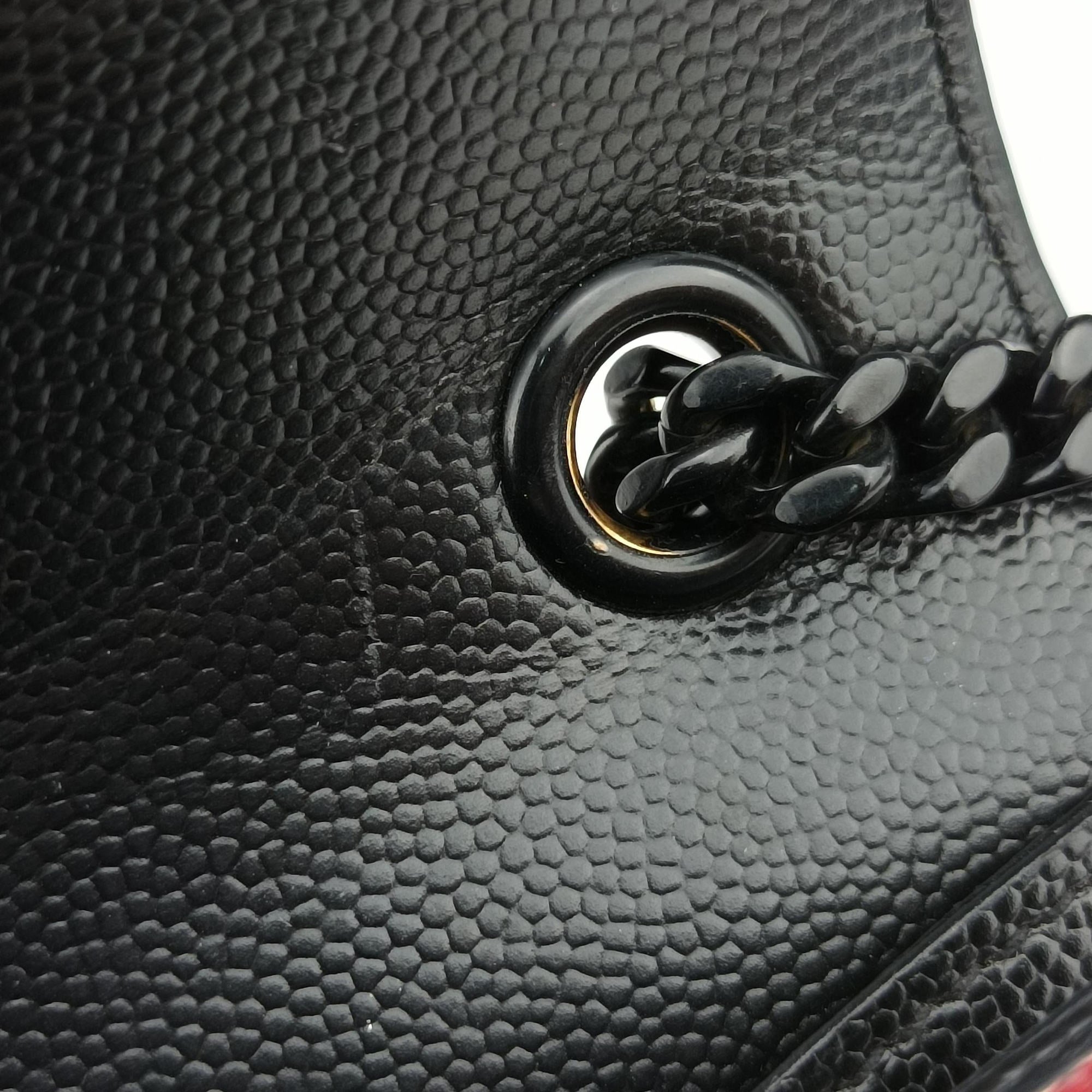 Vintage Yves Saint Laurent KATE Black×red Caviar Leather 364021 shoulderbag | stylenewstar