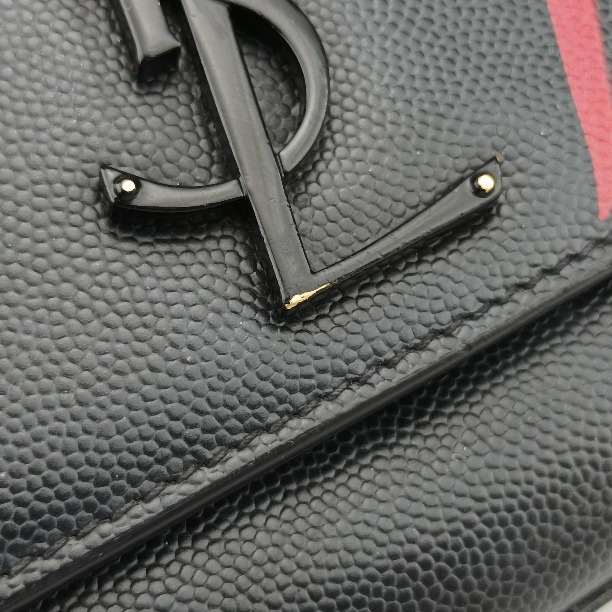 Vintage Yves Saint Laurent KATE Black×red Caviar Leather 364021 shoulderbag | stylenewstar