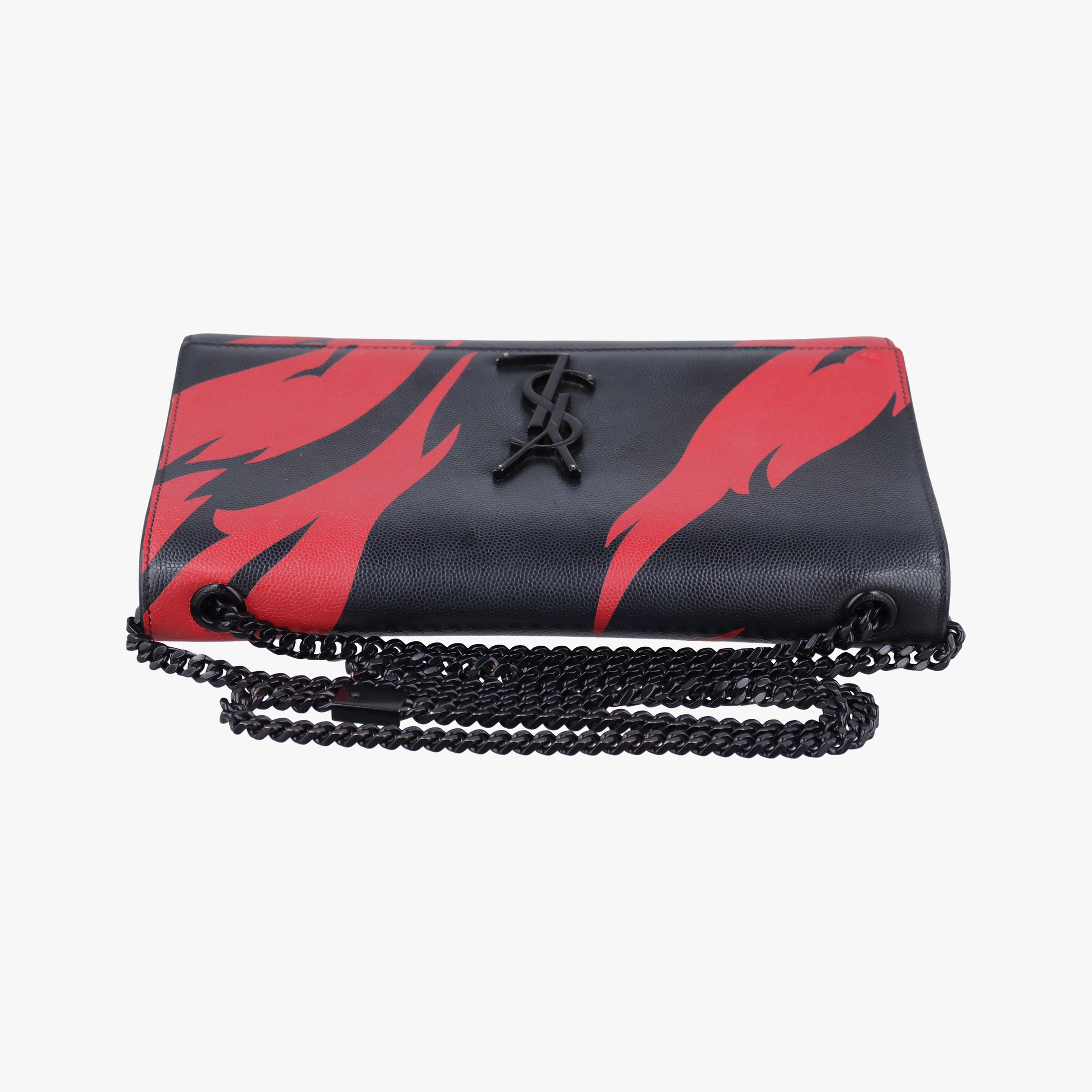 Vintage Yves Saint Laurent KATE Black×red Caviar Leather 364021 shoulderbag | stylenewstar